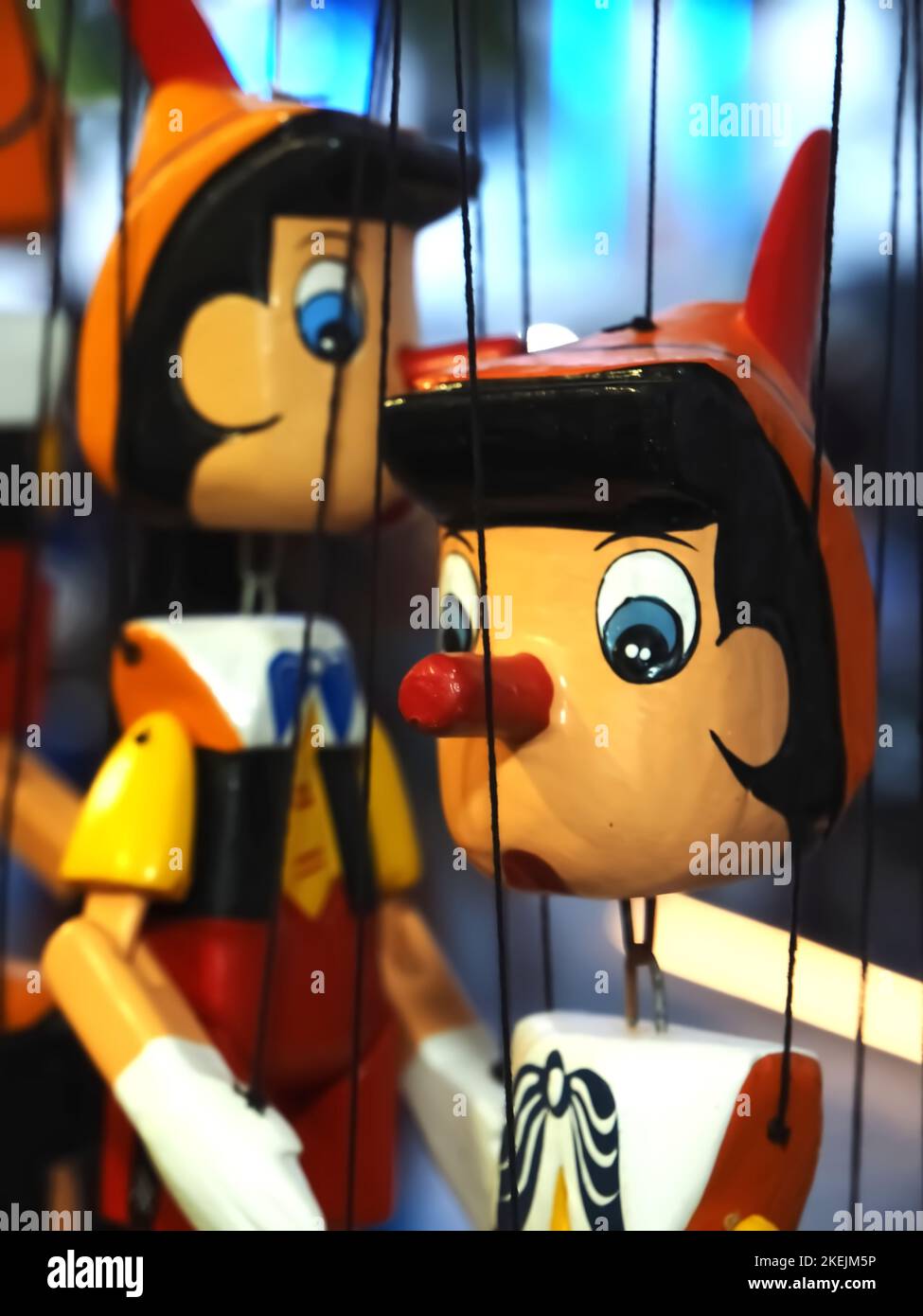 Pupazzo in legno di pinocchio marionette Foto Stock