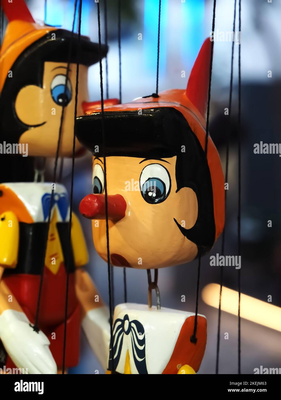 Pupazzo in legno di pinocchio marionette Foto Stock