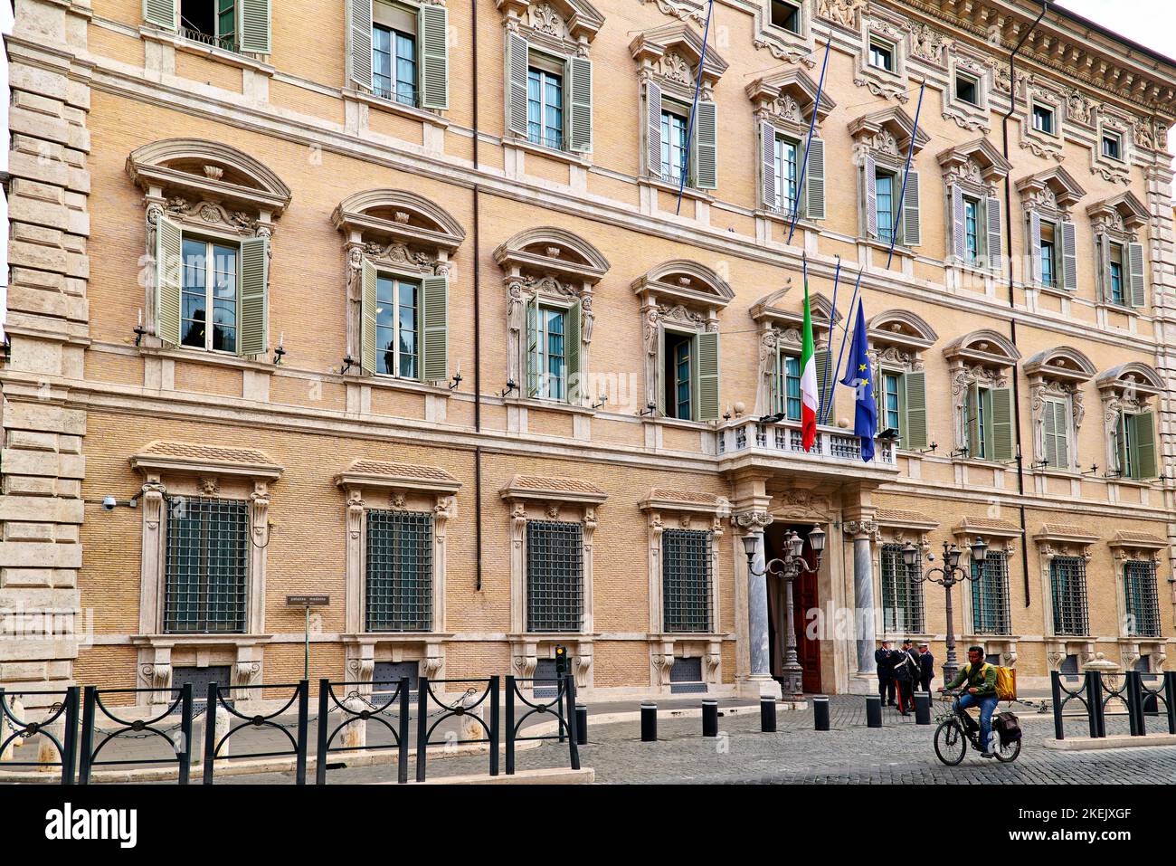 Roma Lazio Italia. Palazzo Madama è sede del Senato della Repubblica Italiana, la Camera superiore del Parlamento Italiano. Foto Stock