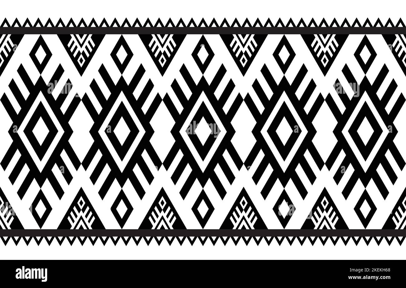 Grafica geometrico con motivi etnici senza cuciture. Stile etnico tessuto colorato senza cuciture. Design per sfondo,carta da parati,tessuto,tappeto,ornamenti,decorazione, Illustrazione Vettoriale