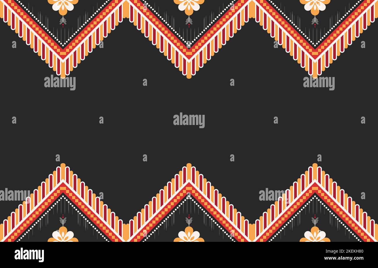 Grafica geometrico con motivi etnici senza cuciture. Stile etnico tessuto colorato senza cuciture. Design per sfondo,carta da parati,tessuto,tappeto,ornamenti,decorazione, Illustrazione Vettoriale