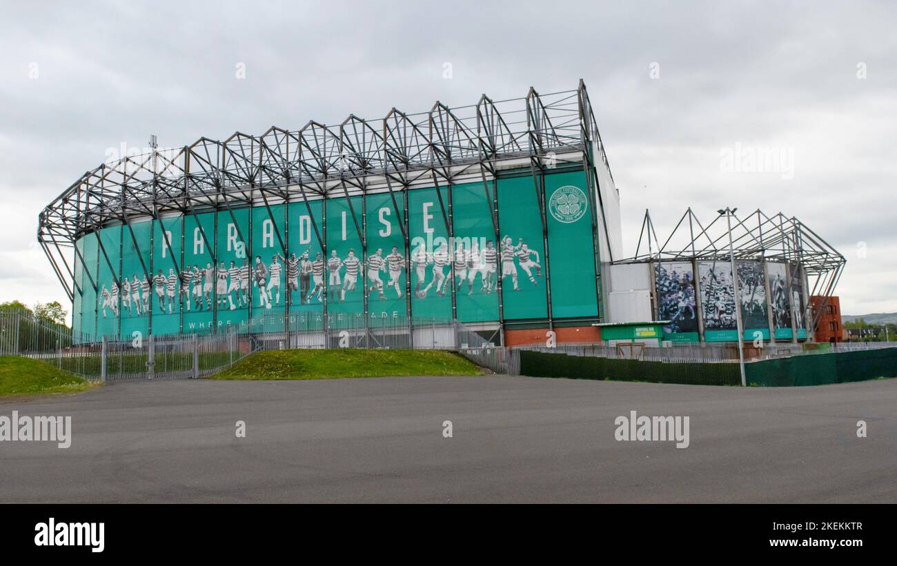 Celtic Park Stadium, sede dei Celtic. Situato nella zona Parkhead di Glasgow,  è il più grande stadio di calcio della Scozia Foto stock - Alamy