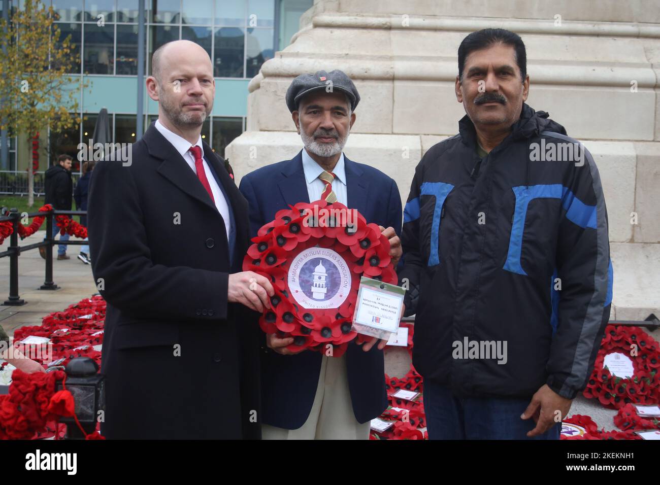 Newcastle upon Tyne, Regno Unito. 13 Novembre 2022. Remembrance Sunday, Veterans, Troules, Band of Royal Regiment Fusiliers prendono parte alla Remembrance Sunday Parade & Wreath Laiing at War Memorial Old Eldon Square, Newcastle upon Tyne, UK, 13th novembre 2022, Credit: Credit: DEW/Alamy Live News Credit: DEW/Alamy Live News Foto Stock