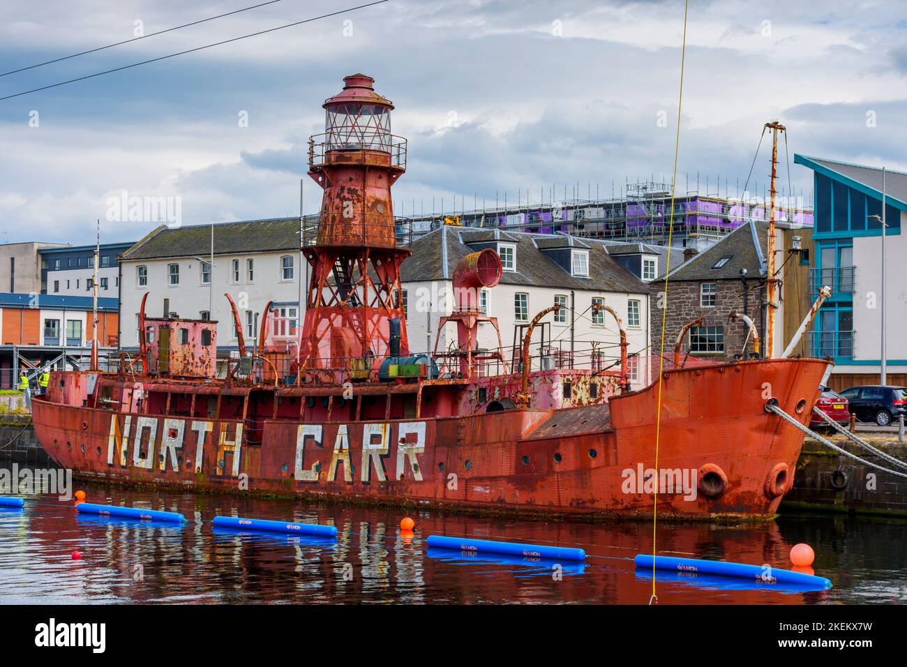 La nave leggera North Carr, l'ultima nave leggera scozzese rimasta, costruita nel 1933, West Victoria Dock, Dundee, Scozia, REGNO UNITO Foto Stock