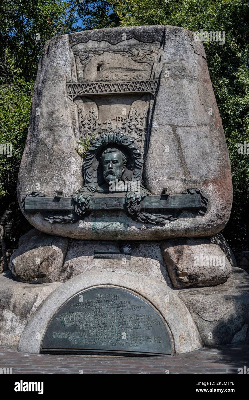 Monumento nel Sacremento dedicato a Teodoro Dehone Giuda Foto Stock