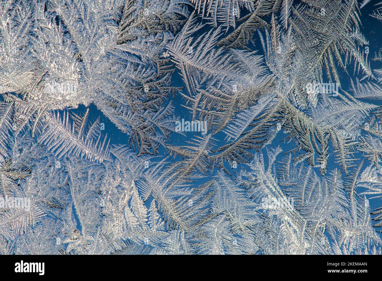 Gelo invernale, Greater Sudbury, Ontario, Canada Foto Stock