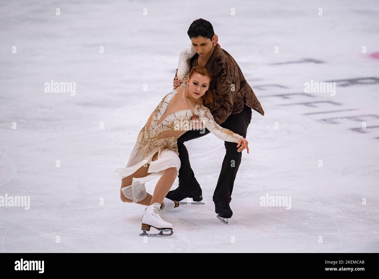 SHEFFIELD, Sheffield. 13th novembre 2022. Marjorie Lajoie e Zachary Lagha del Canada si sfidano in coppia con Ice Free Dance durante il Gran Premio dell'ISU - MK John Wilson Trophy 2022 a ICE Sheffield domenica 13 novembre 2022. SHEFFIELD, Sheffield. Credit: Taka G Wu/Alamy Live News Foto Stock