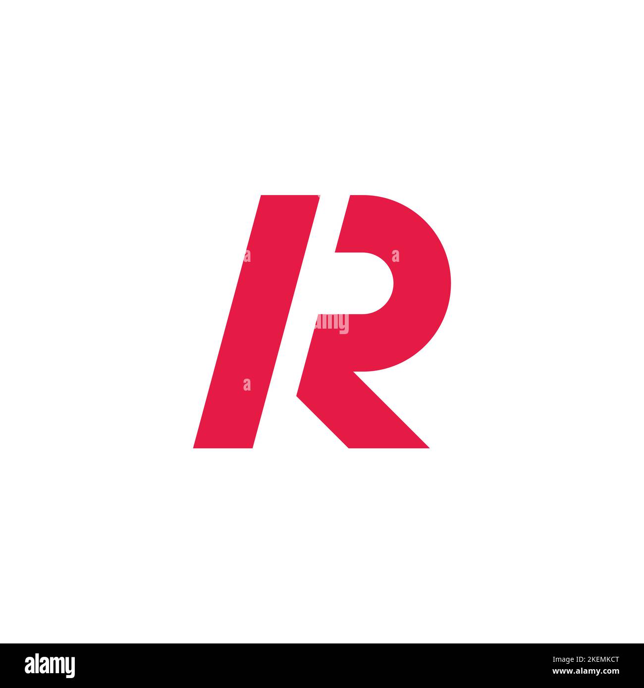 lettera ir semplice vettore di logo di sezione geometrica Illustrazione Vettoriale