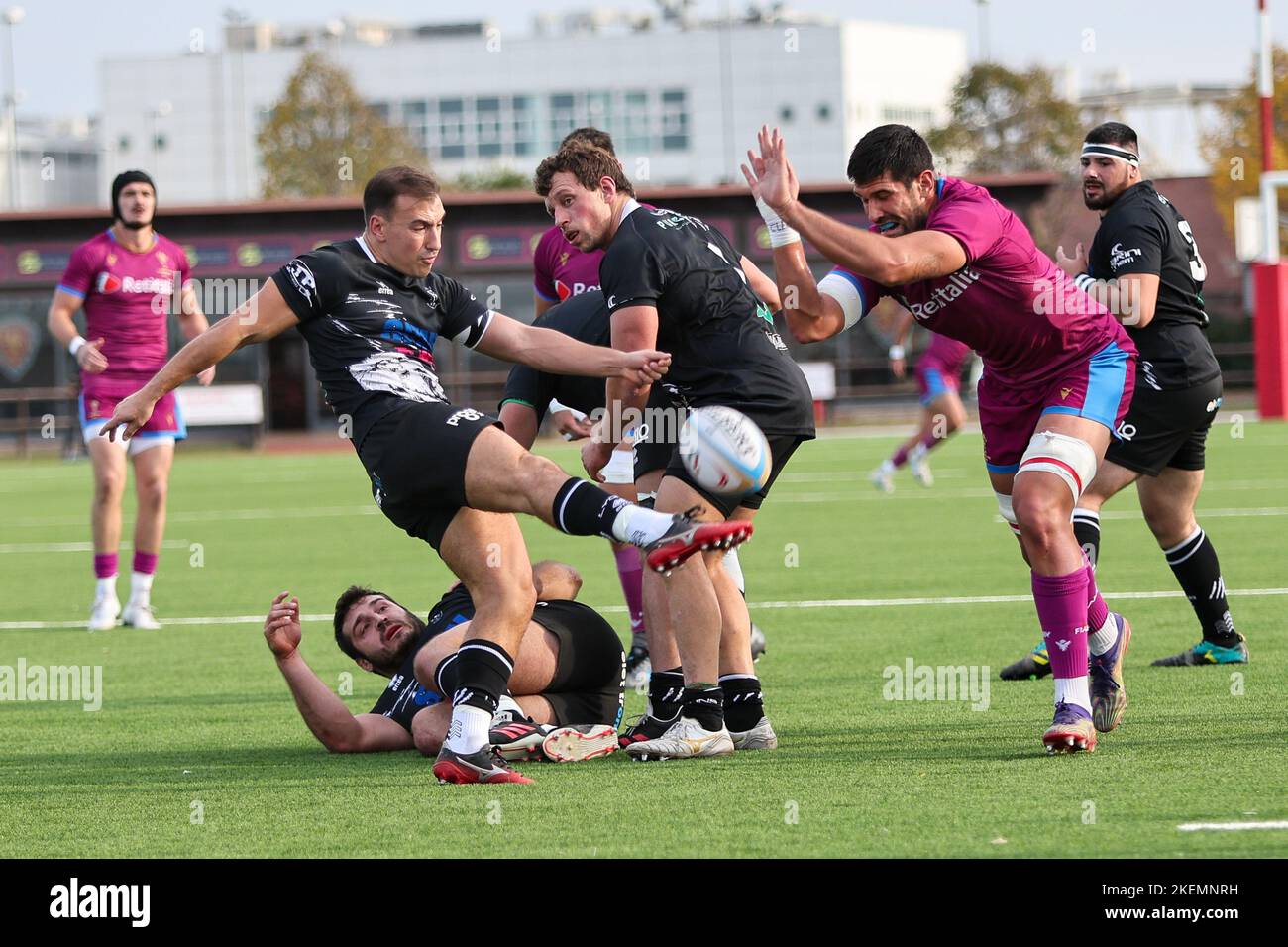 Roma, Italia. 13th Nov 2022. Pietro Fontana (Lione Rugby) durante GS Fiamme  Oro Rugby Roma vs Sitav Lione Rugby, Campionato Italiano Top 10 Rugby a  Roma, Italia, Novembre 13 2022 Credit: Independent