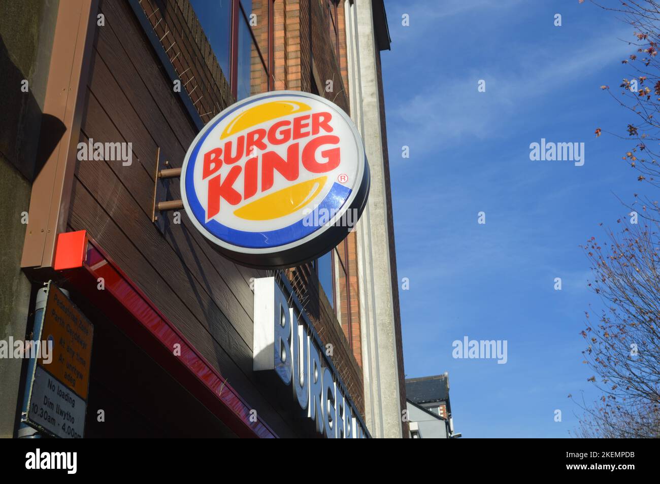 13th novembre 2022, Swansea, Galles, Regno Unito. Segnaletica per Burger King su Union Street. Foto Stock