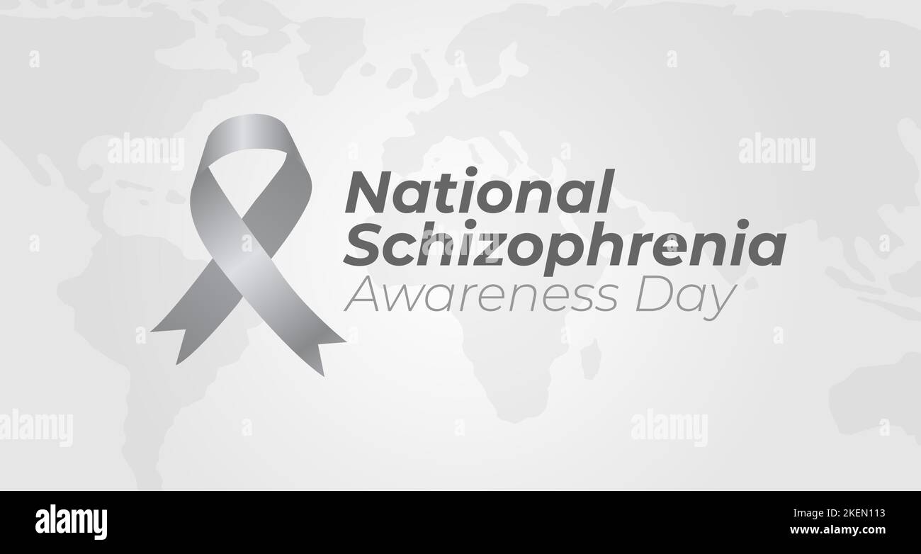 Giornata nazionale di sensibilizzazione sulla schizofrenia sfondo Illustrazione Illustrazione Vettoriale