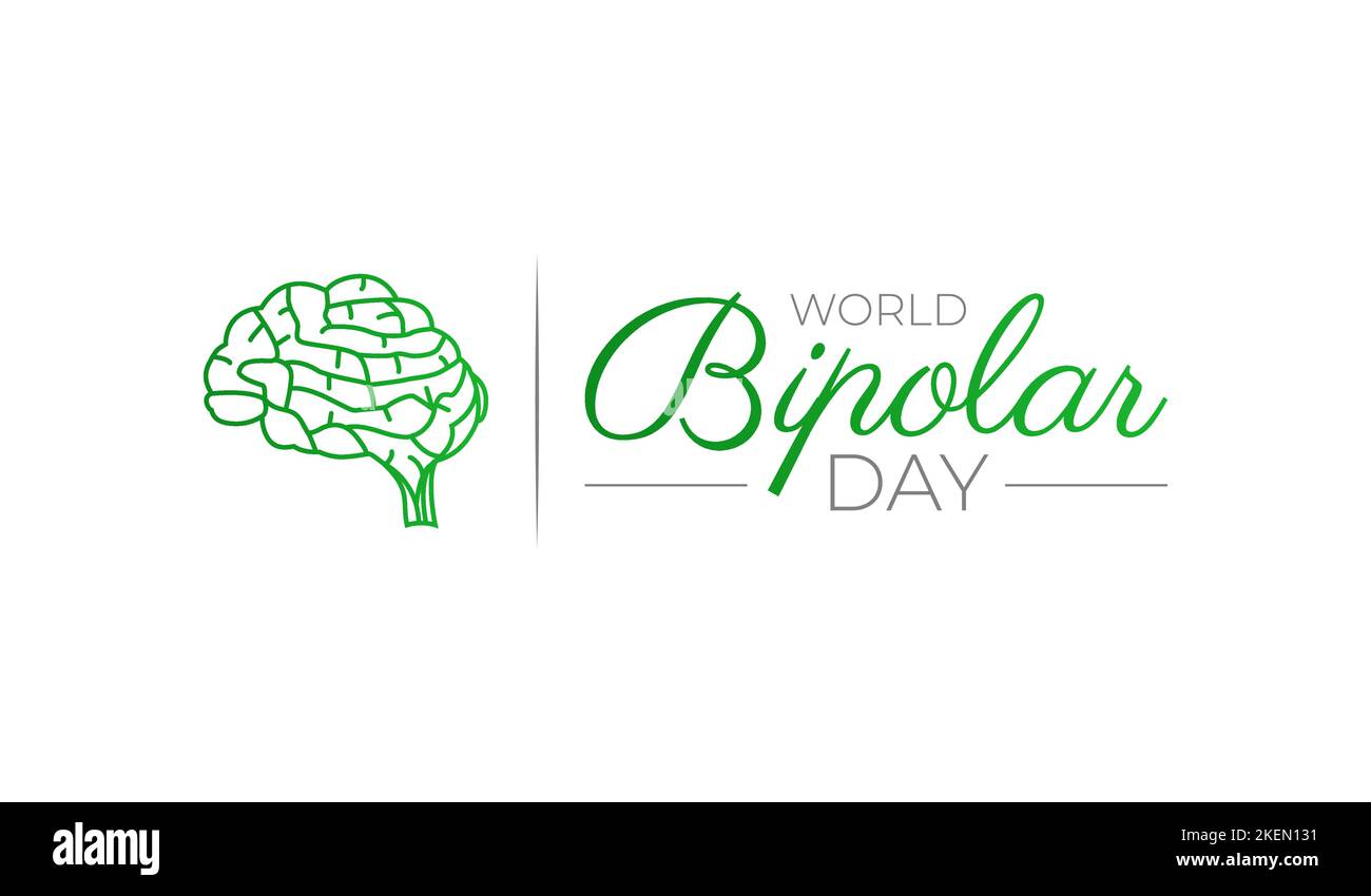 Icona del logo isolato della Giornata bipolare del mondo Illustrazione Vettoriale