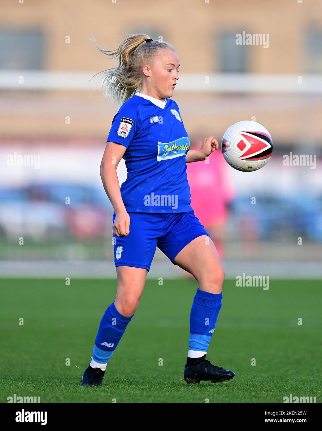 Lily Billingham di Cardiff City Women's - Mandatory by-line: Ashley Crowden - 13/11/2022 - FOOTBALL - Cardiff International Sports Stadium - Cardiff, Wales - Cardiff City Women FC vs Cardiff Met WFC - Generale Adran Premier Phase 1 22/23 Foto Stock