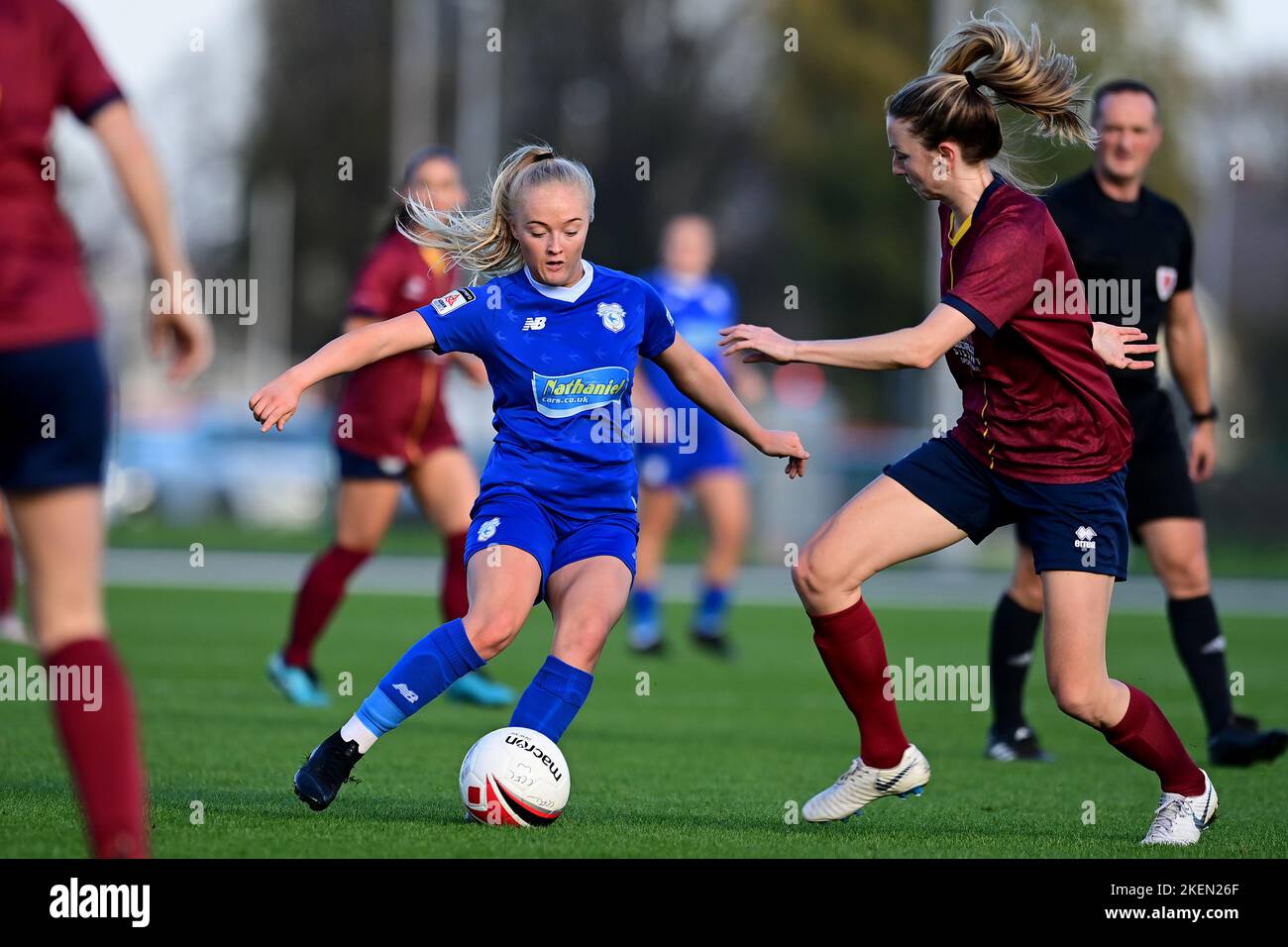 Lily Billingham di Cardiff City Women's - Mandatory by-line: Ashley Crowden - 13/11/2022 - FOOTBALL - Cardiff International Sports Stadium - Cardiff, Wales - Cardiff City Women FC vs Cardiff Met WFC - Generale Adran Premier Phase 1 22/23 Foto Stock