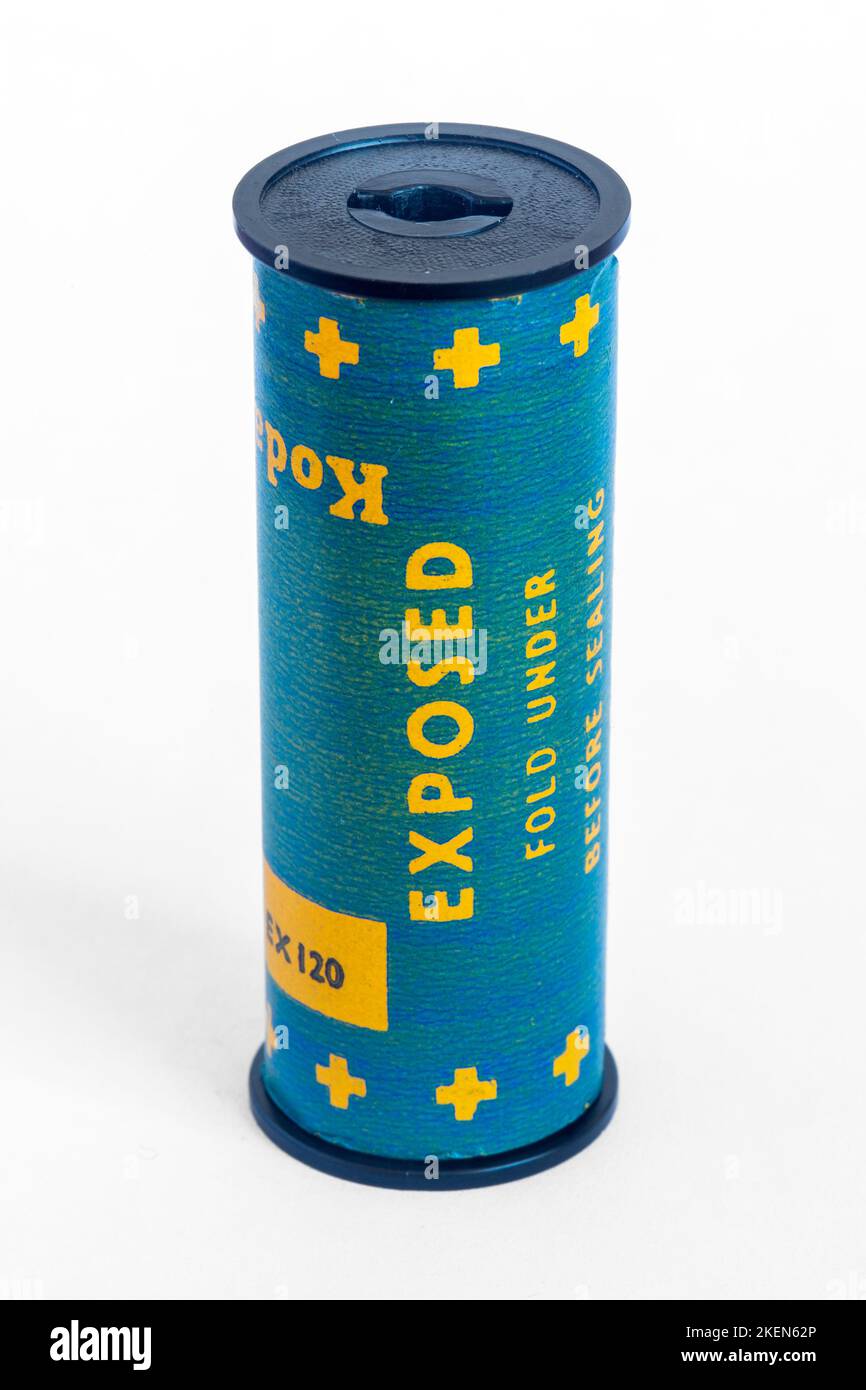 Pellicola fotografica 120 - elaborazione Kodak Ektachrome-x EX120 e-2 Foto Stock