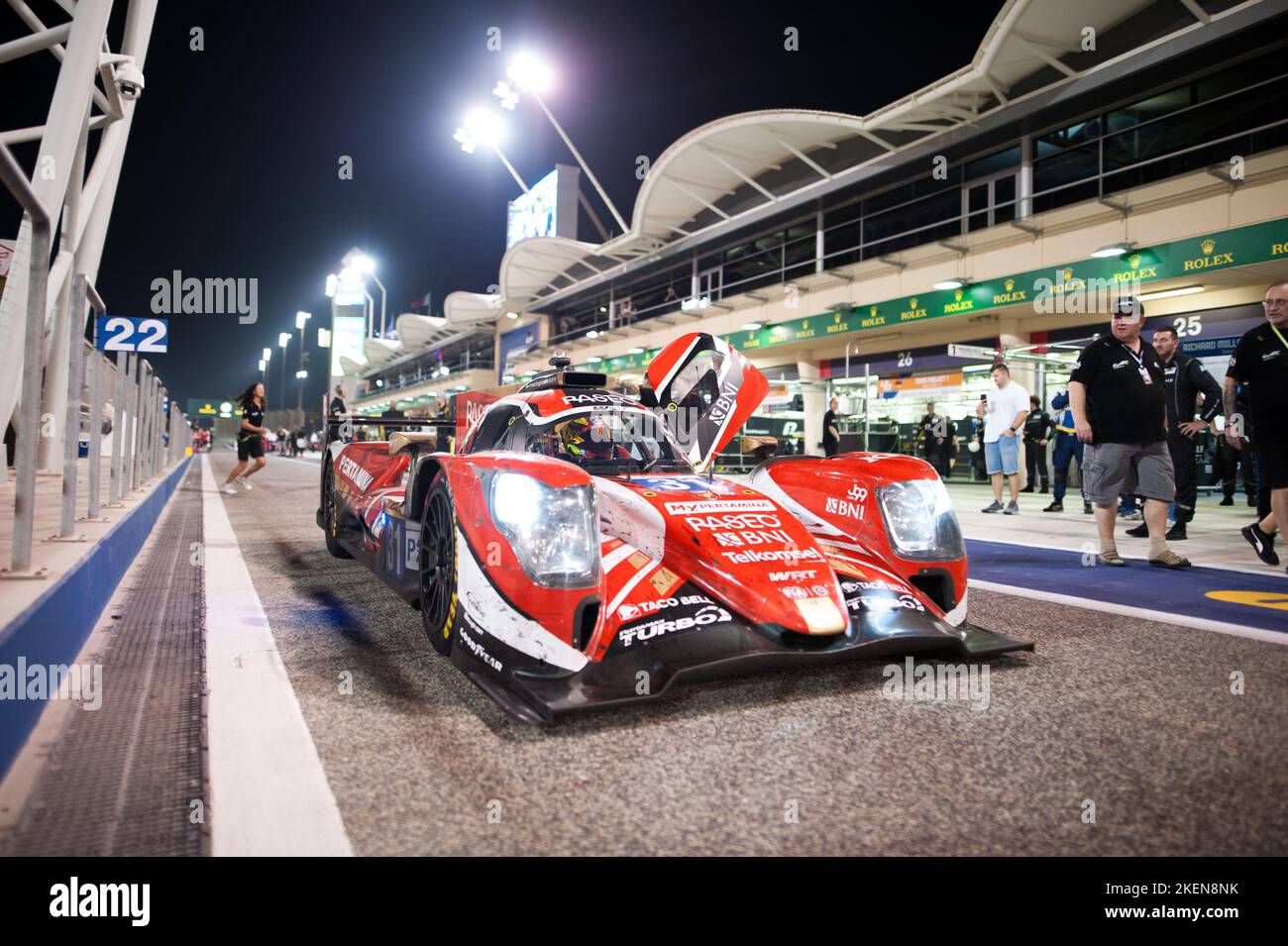 31 GELAEL Sean (idn), FRIJNS Robin (nld), RAST René (ger), WRT, Oreca 07 - Gibson, in azione durante la 8 ore del Bahrain 2022, 6th° round del 2022° FIA World Endurance Championship sul circuito Internazionale del Bahrain dal 9 al 12 novembre 2022 a Sakhir, Bahrain - Foto Jan-Patrick Wagner / DPPI Foto Stock