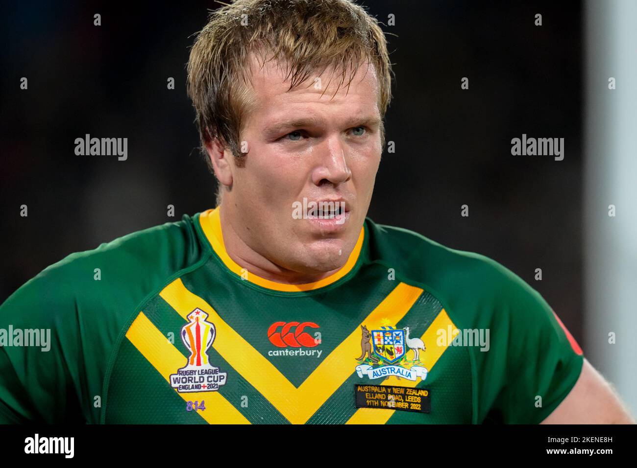 Leeds, Regno Unito. 03rd Nov 2022. Jake Trbojevic (Manly Warringah Sea Eagles) dell'Australia (5) durante la partita di Rugby League World 2021 tra Australia e Nuova Zelanda a Elland Road, Leeds, Inghilterra, il 11 novembre 2022. Foto di David Horn. Credit: Prime Media Images/Alamy Live News Foto Stock