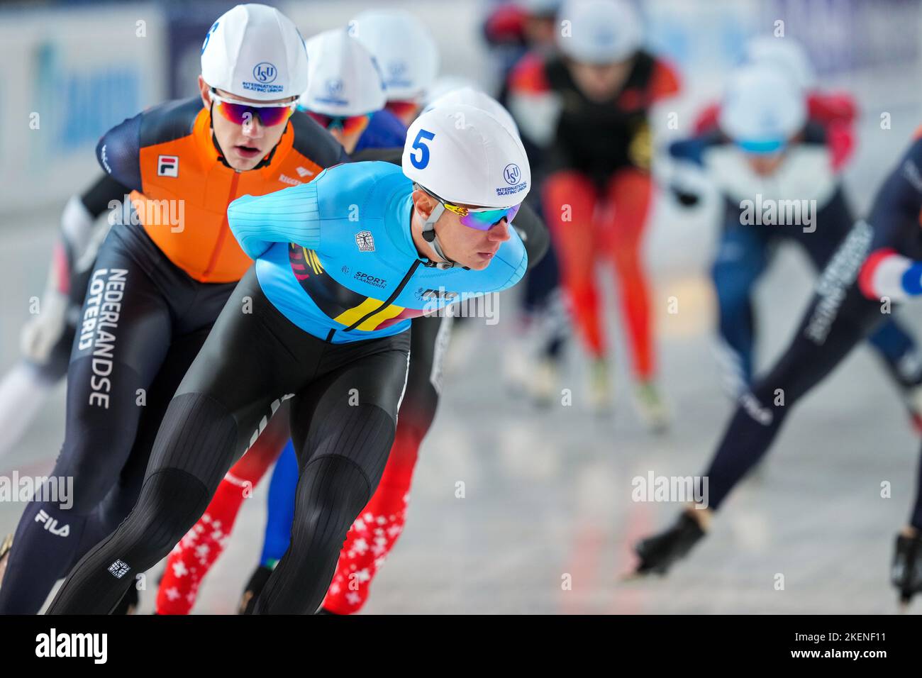 STAVANGER, NORVEGIA - 13 NOVEMBRE: Bart Swings in competizione Speedskating World Cup 1 il 13 novembre 2022 a Stavanger, Norvegia (Foto di Douwe Bijlsma/Orange Pictures) Foto Stock