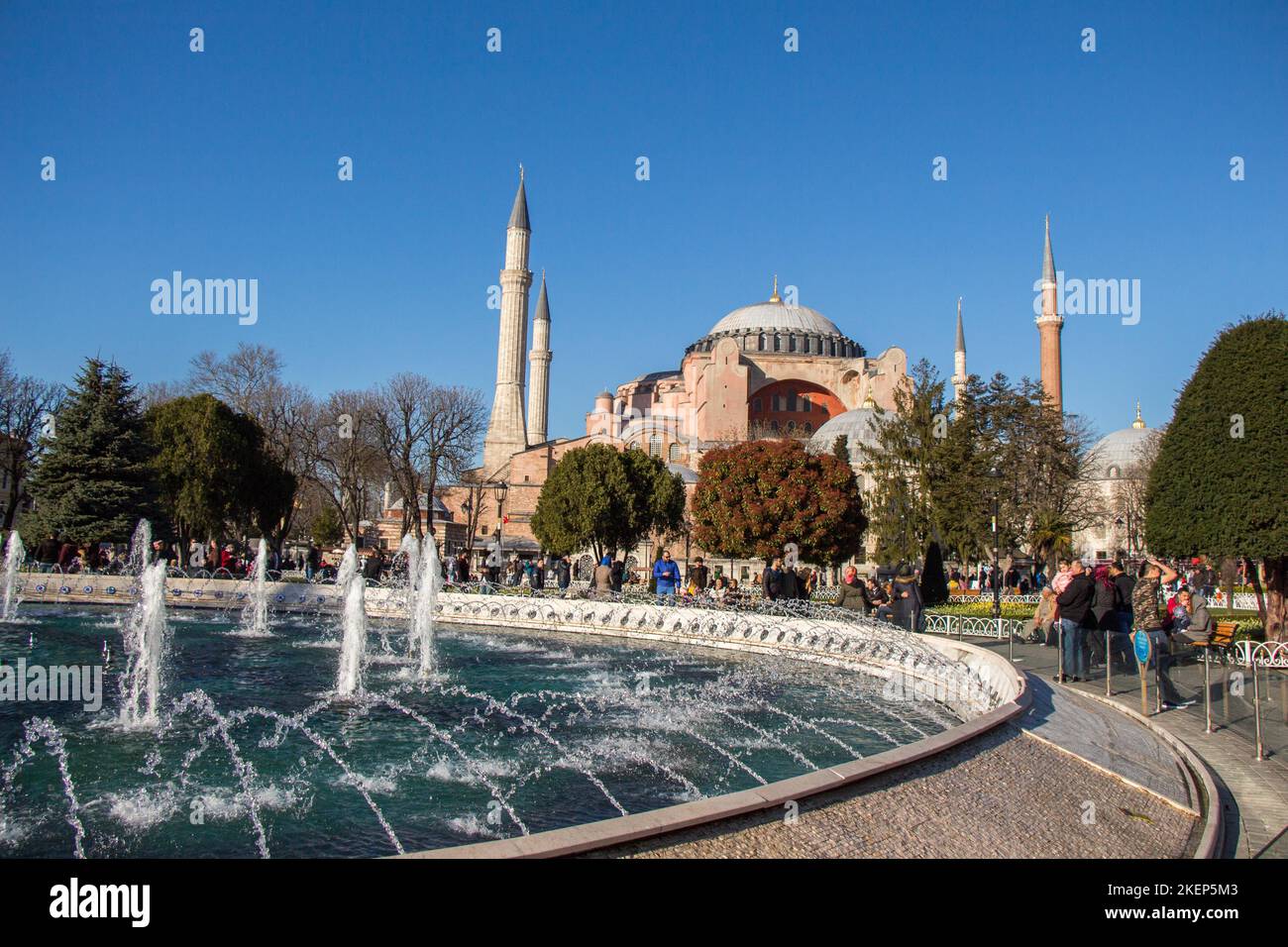 Hagia Sophia in Istanbul, il famoso monumento di architettura bizantina Foto Stock