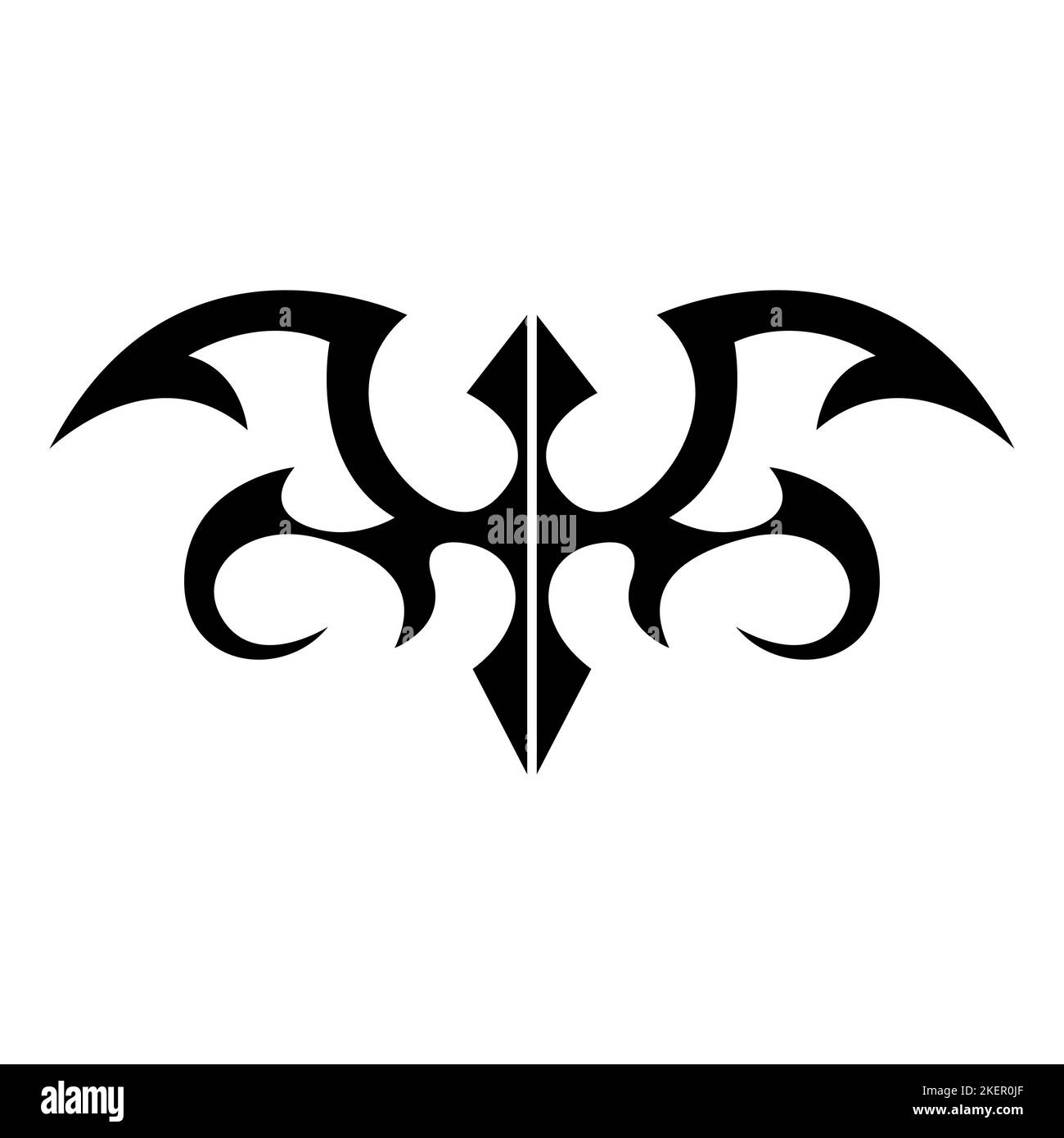 Ornamento tribale del tatuaggio. Schizzo del disegno vettoriale. Illustrazione Vettoriale