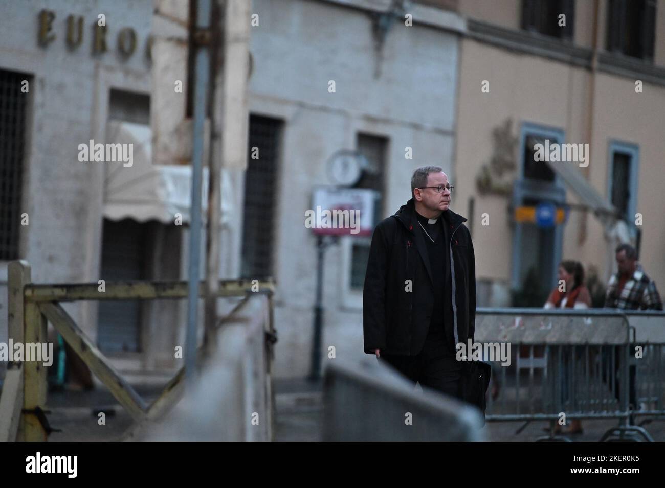 Vatikanstadt, Vaticano. 14th Nov 2022. Il Vescovo di Limburgo e il Presidente della Conferenza Episcopale tedesca Georg Bätzing si sono riuniti in Vaticano. Lunedì è iniziata la visita ad limina della Conferenza Episcopale tedesca in Vaticano, durata diversi giorni. Credit: Johannes Neudecker/dpa/Alamy Live News Foto Stock
