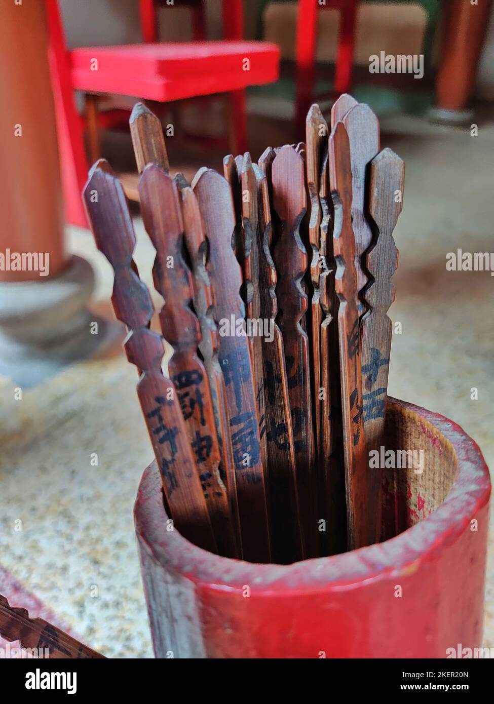 KAU CHIM - Chinese Fortune Sticks, Thais chiamata siam si Foto Stock