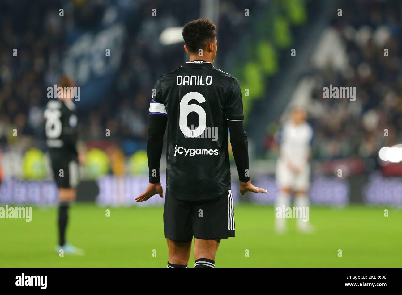 TORINO, ITALIA, 13 NOVEMBRE 2022. Danilo Luiz da Silva della Juventus FC durante la partita tra Juventus FC e SS Lazio il 13 novembre 2022 allo stadio Allianz di Torino. Credit: Massimiliano Ferraro/Alamy Live News Foto Stock