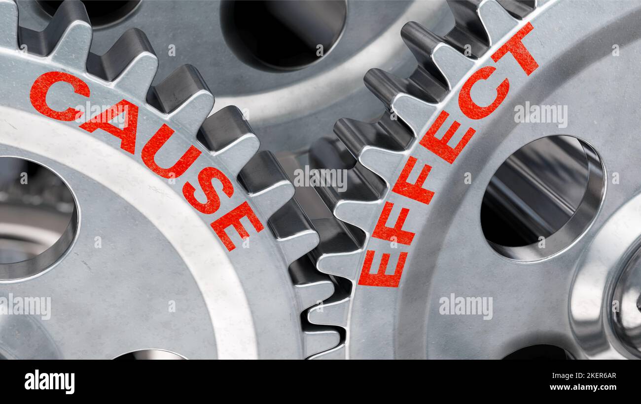 Immagine simbolica: Causa ed effetto Foto Stock