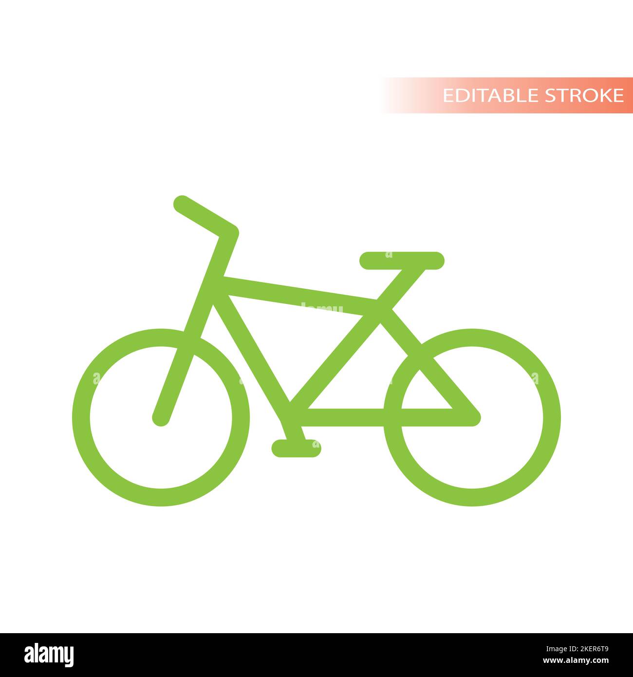 Icona vettore linea bicicletta. Pedalata simbolo delineato. Illustrazione Vettoriale