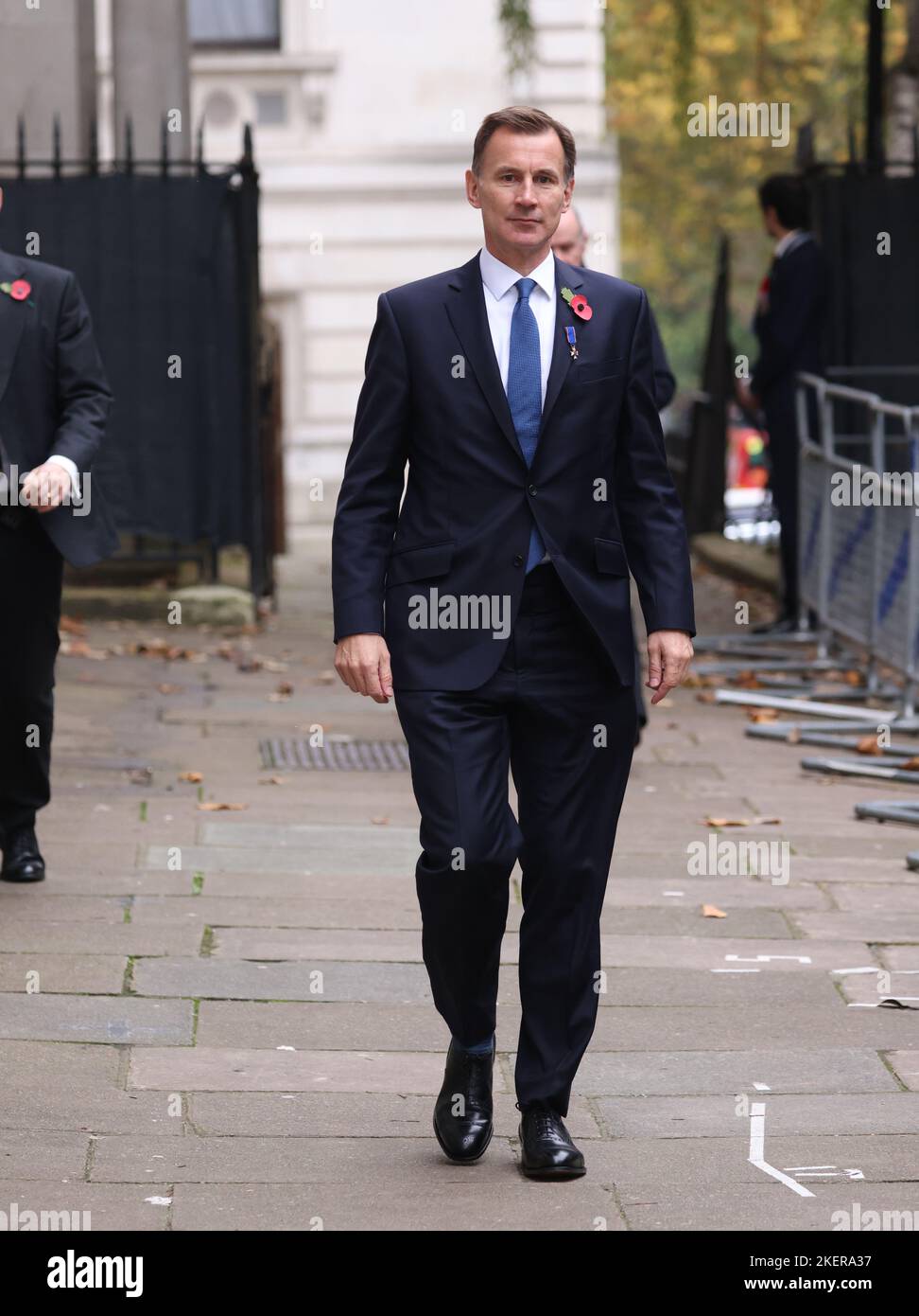 Londra, Regno Unito. 13th Nov 2022. Jeremy Hunt, Cancelliere dello scacchiere, in Downing Street, prima della domenica di ricordo al Cenotaph Domenica 13 novembre 2022. Credit: Paul Marriott/Alamy Live News Foto Stock