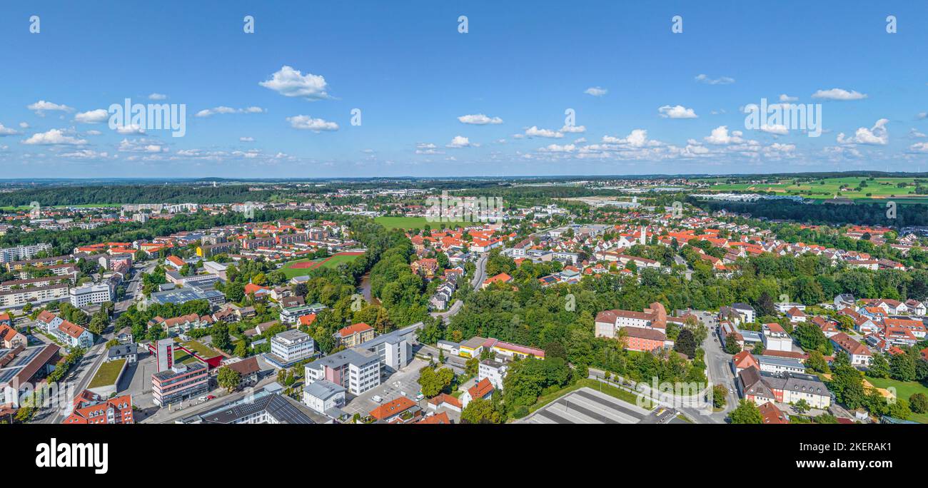 Veduta aerea di Kaufbeuren in Allgaeu orientale Foto Stock