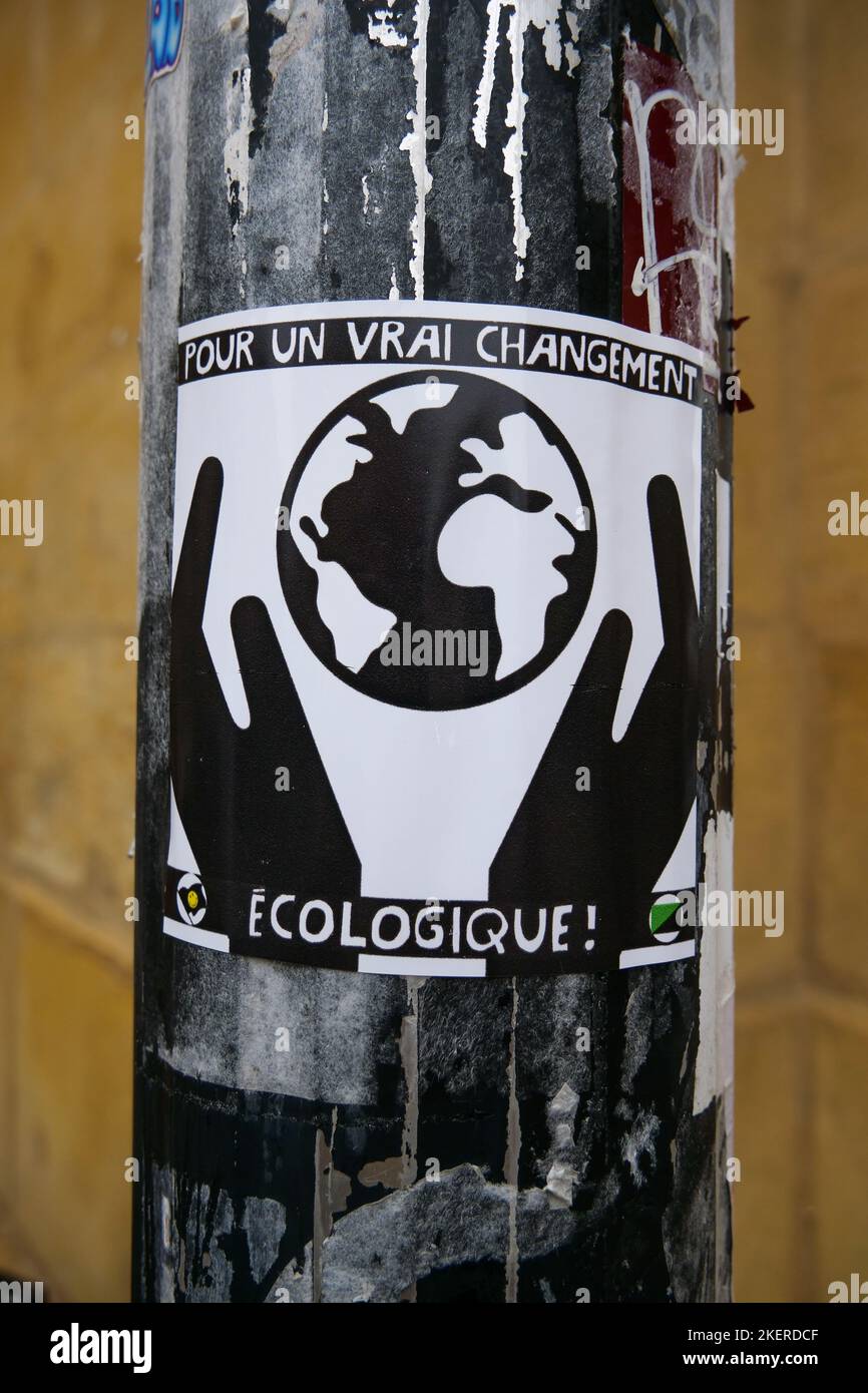 Attivismo di difesa del clima, Metz, Mosella, Lorena, regione Grand Est, Francia Foto Stock