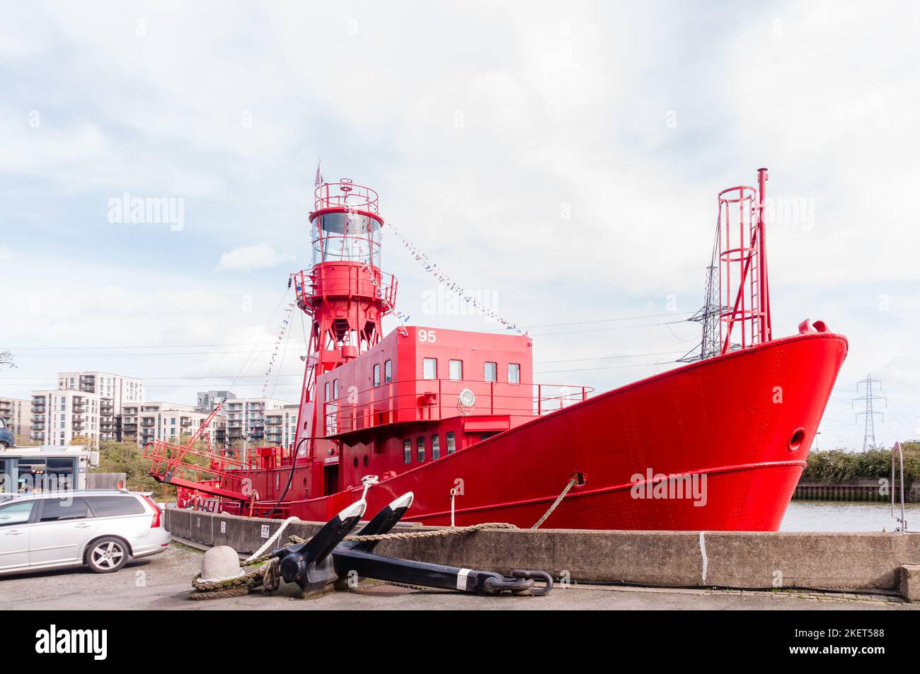 studio di registrazione lightship 95 presso il molo della boa trinity, frazioni a torre Foto Stock