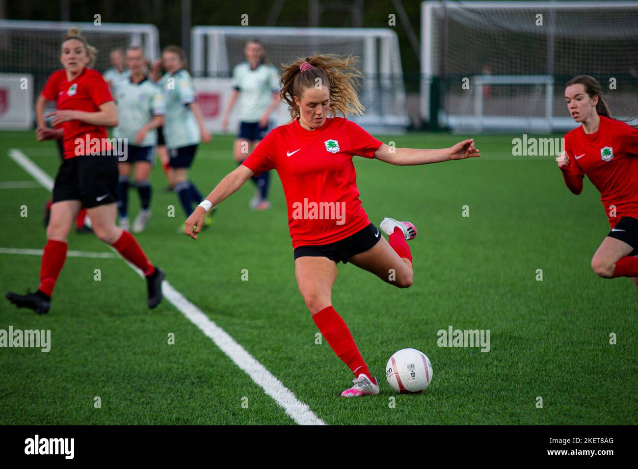 Cyncoed / Cardiff City nella Orchard Welsh Premier Women's League all'USW Sports Park il 6th maggio 2021. (PIC di Lewis Mitchell/YCPD) Foto Stock