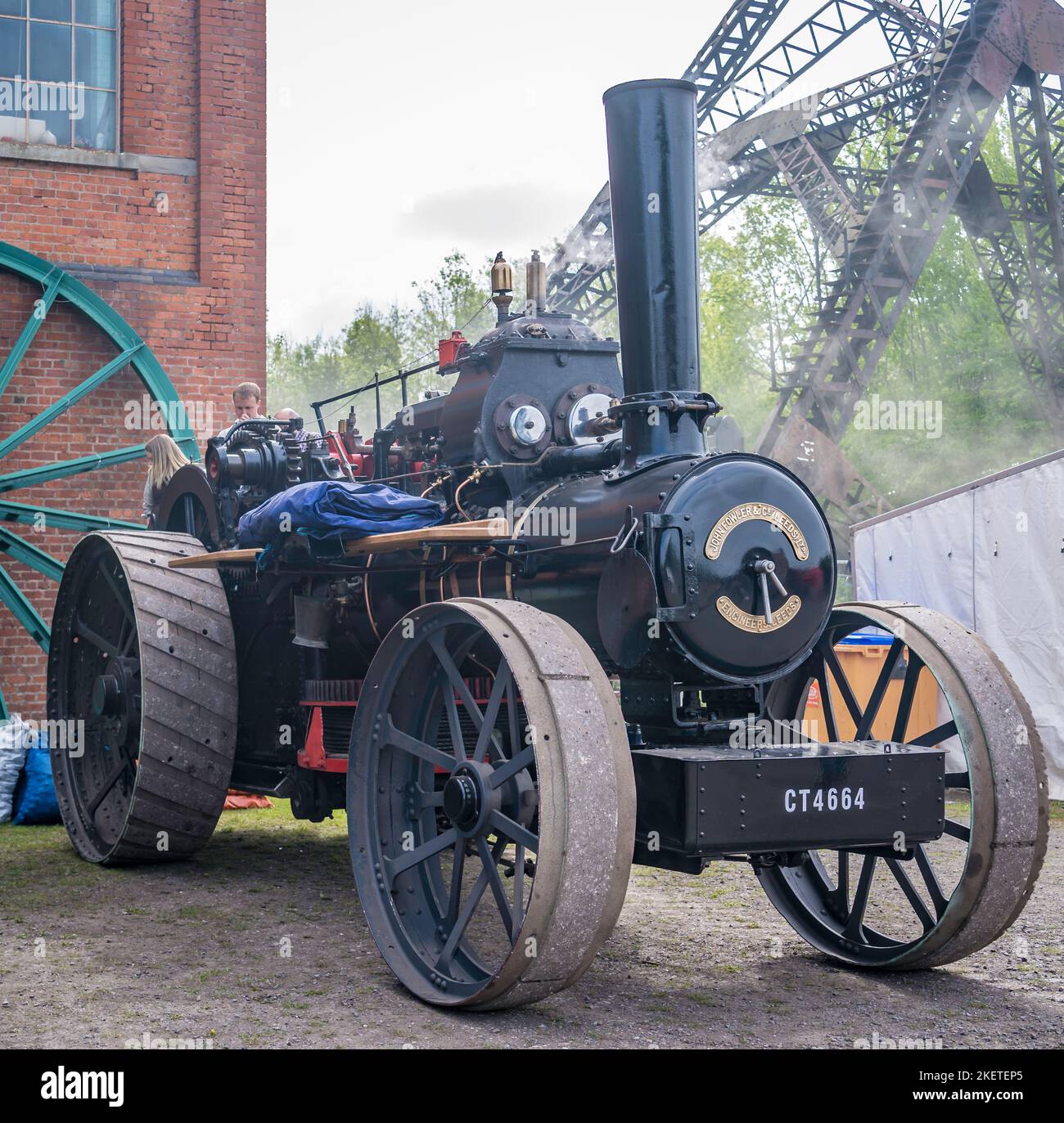 Motore per aratura Fowler BB1; numero 15149; registrazione CT4664; costruito 1918. Foto Stock