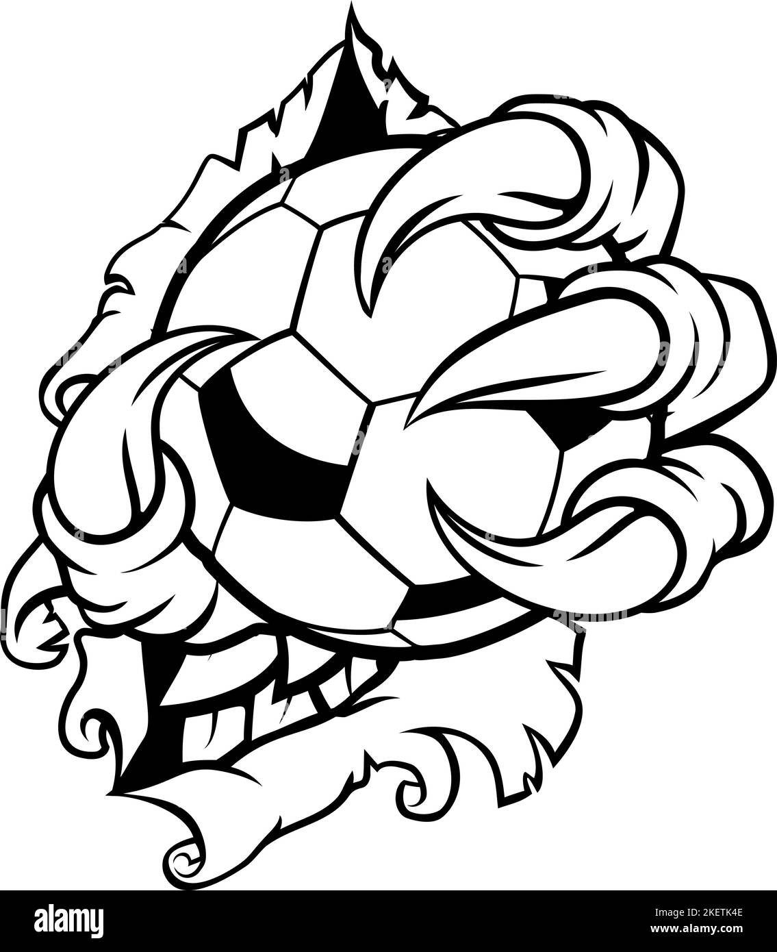 Strappare i Taloni di Claw con calcio Illustrazione Vettoriale