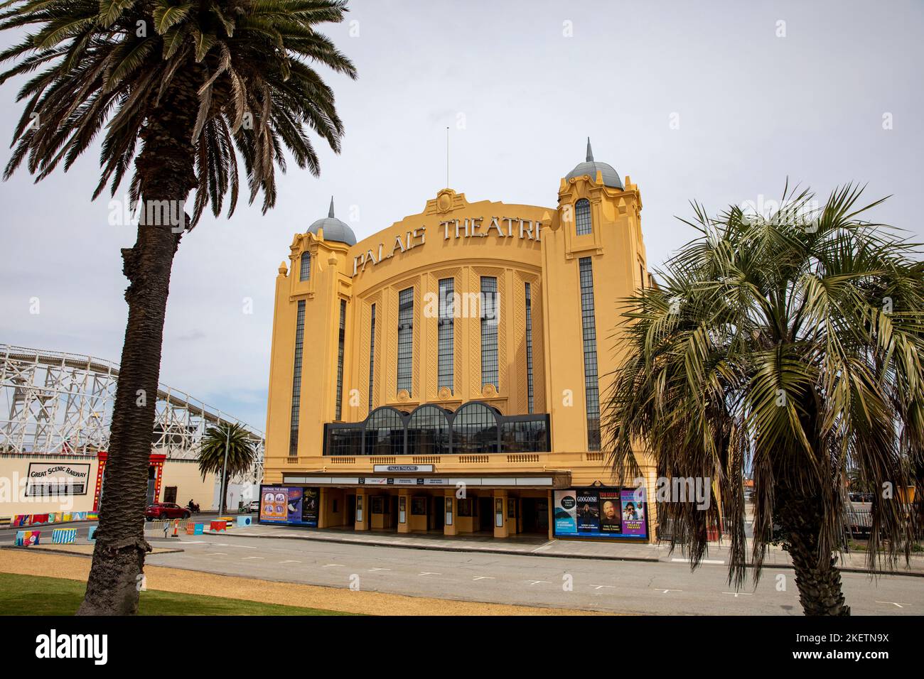Il Palais Theatre è un luogo in stile art deco e il più grande teatro con posti a sedere dell'Australia, nel sobborgo di St Kilda Melbourne, Victoria, Australia Foto Stock