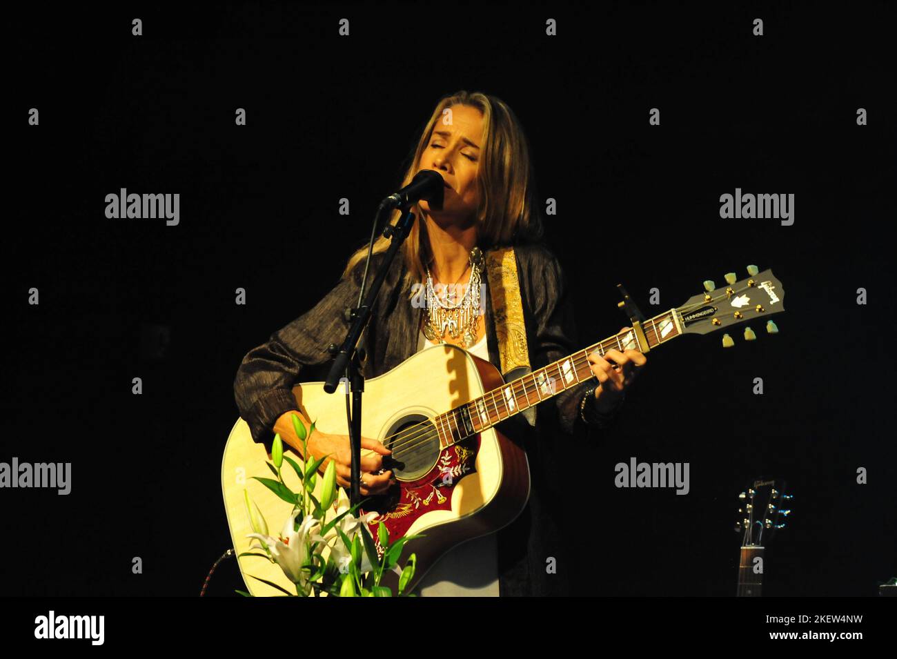 Heather Nova si esibisce nel club FABRIK di Amburgo, in Germania. Foto Stock