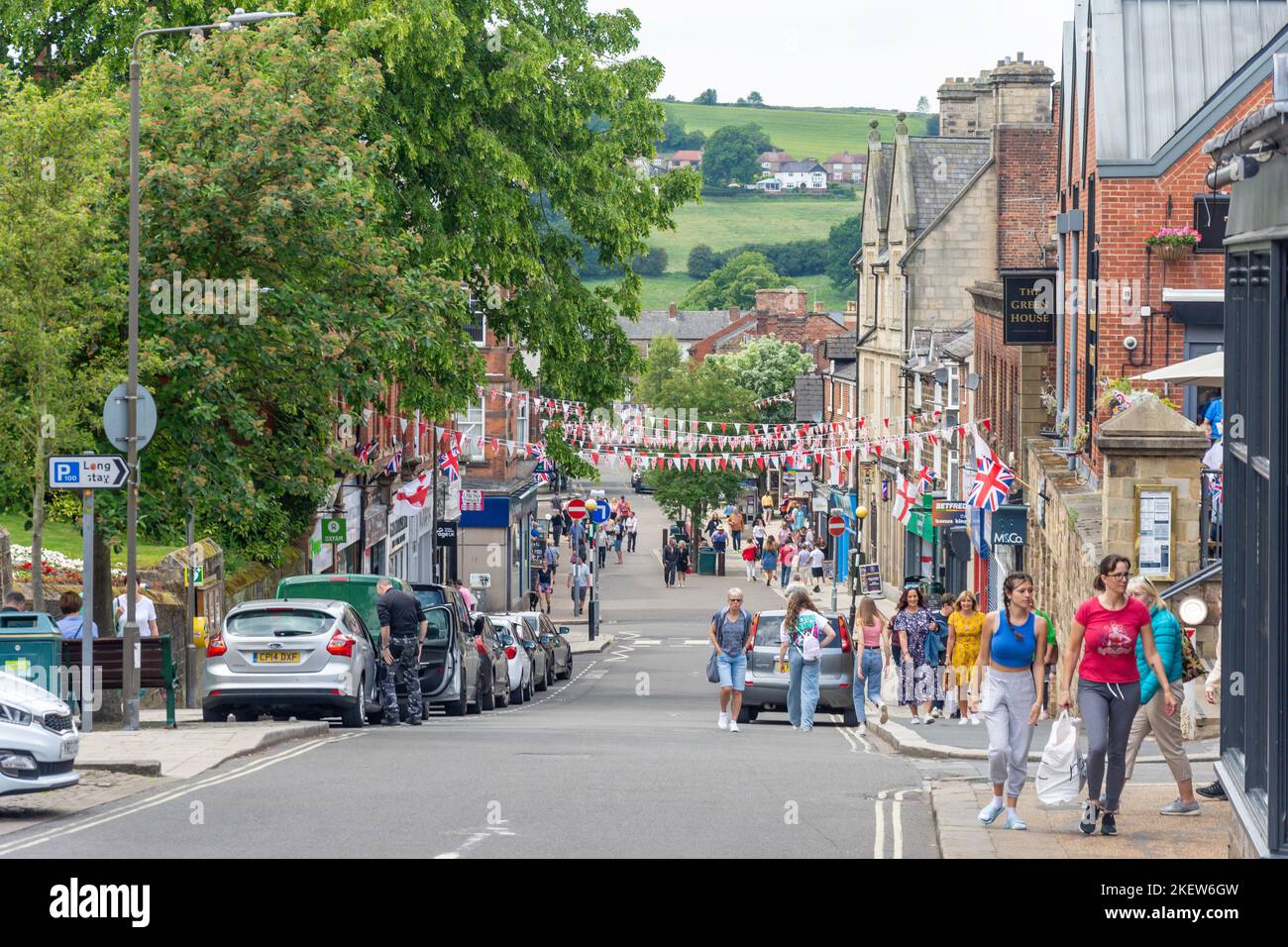 King Street, Belper, Derbyshire, Inghilterra, Regno Unito Foto Stock