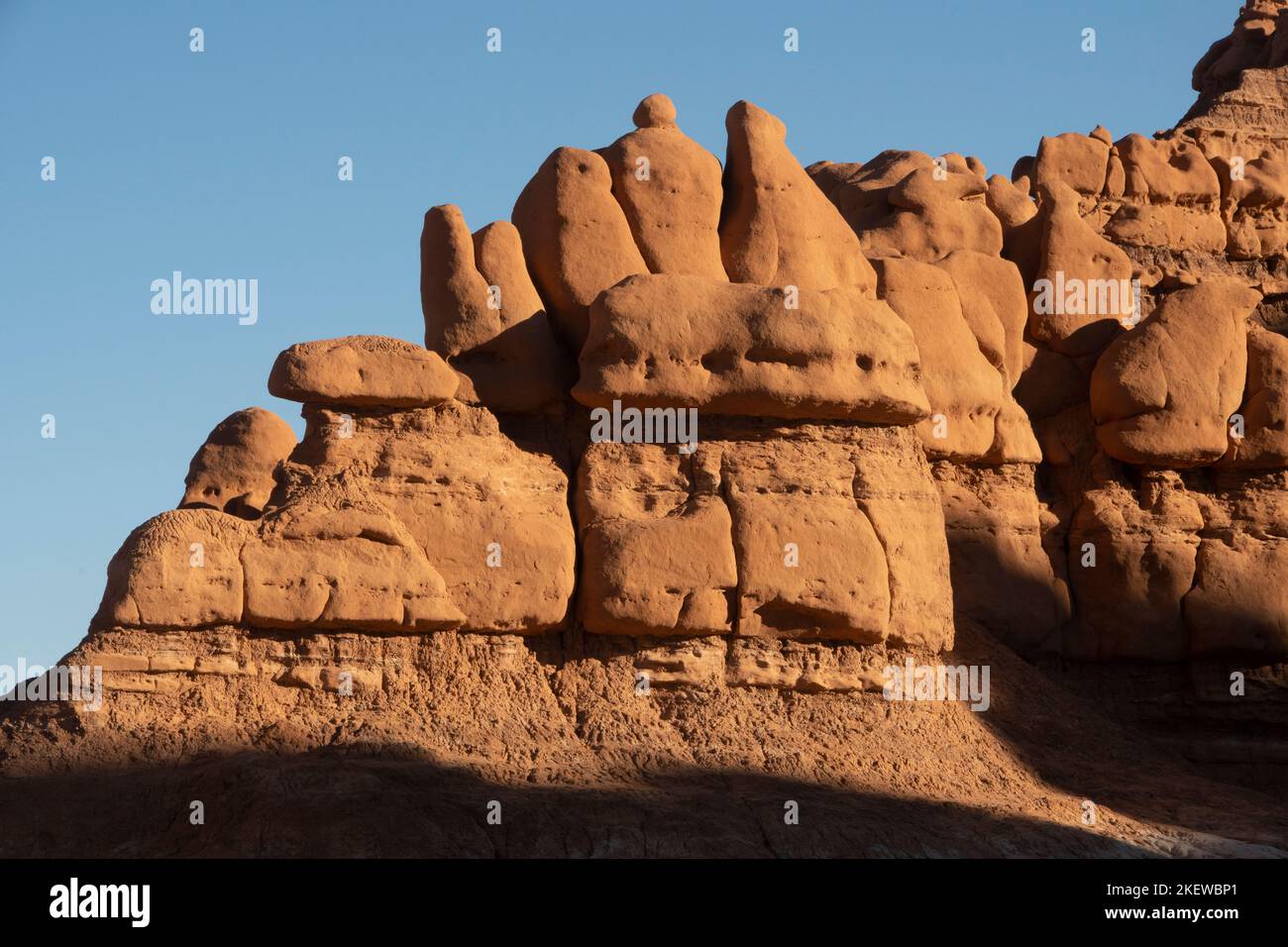 Stone Hoodoos, Goblin Valley state Park, Utah Foto Stock