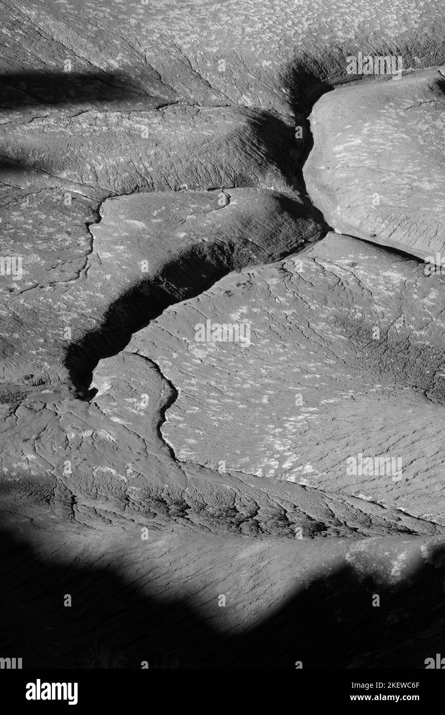 Badlands erose, "Moonscape Overlook", Hanksville, Utah Foto Stock