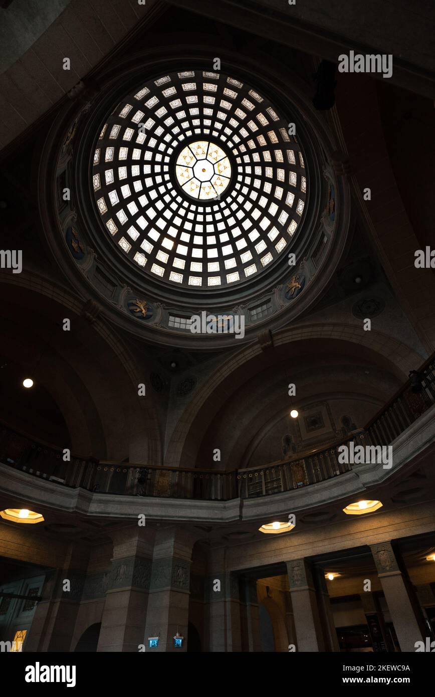 Soffitto a cupola del Museo svedese di storia naturale - Stoccolma, Svezia. Foto Stock