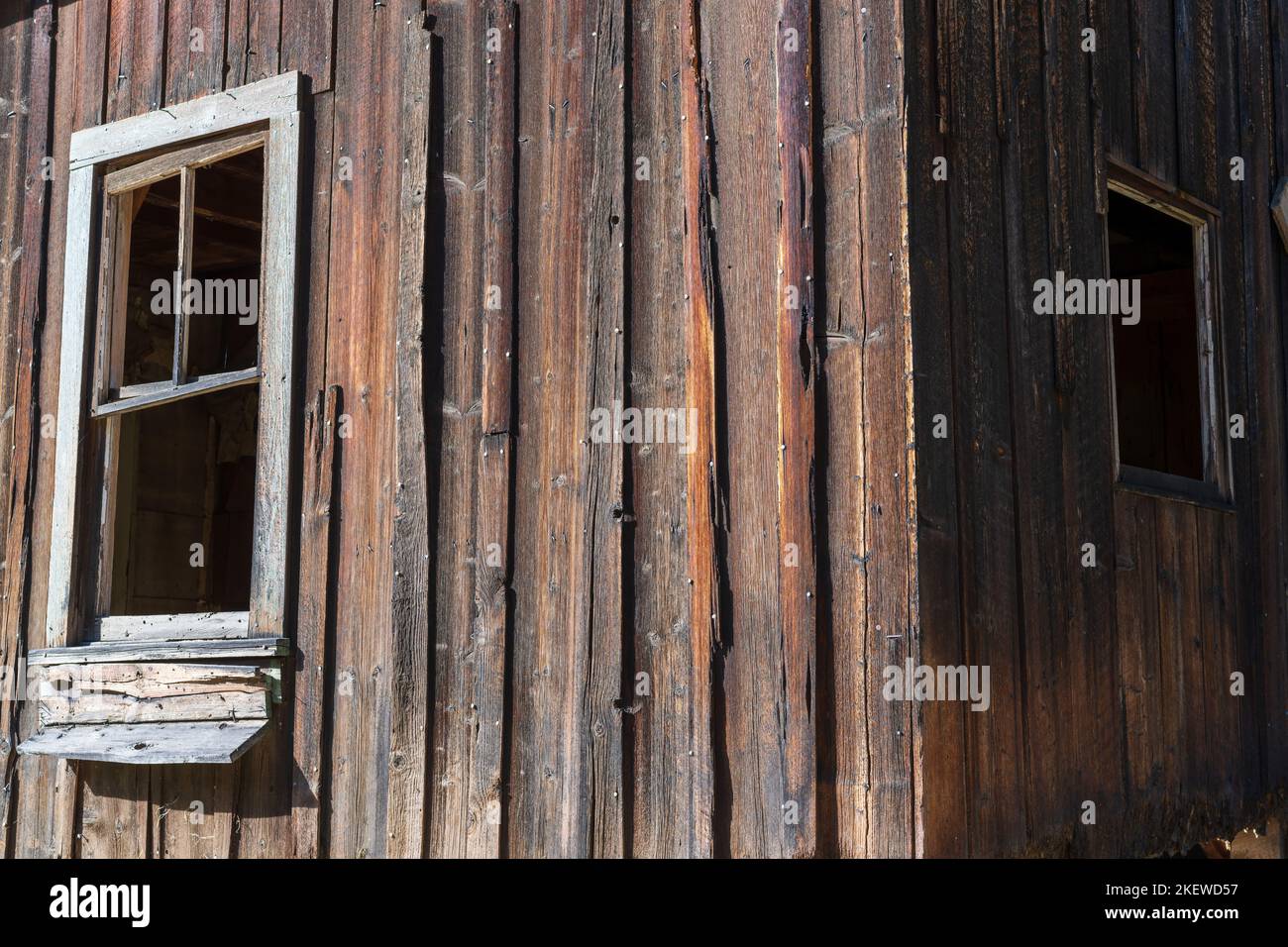 Un'intera città fantasma, Garnet, rimane intatta in cima alla catena montuosa di Garnet, vicino a Missoula, Montana, portando un visitatore indietro nel tempo al 19th ° secolo. Foto Stock