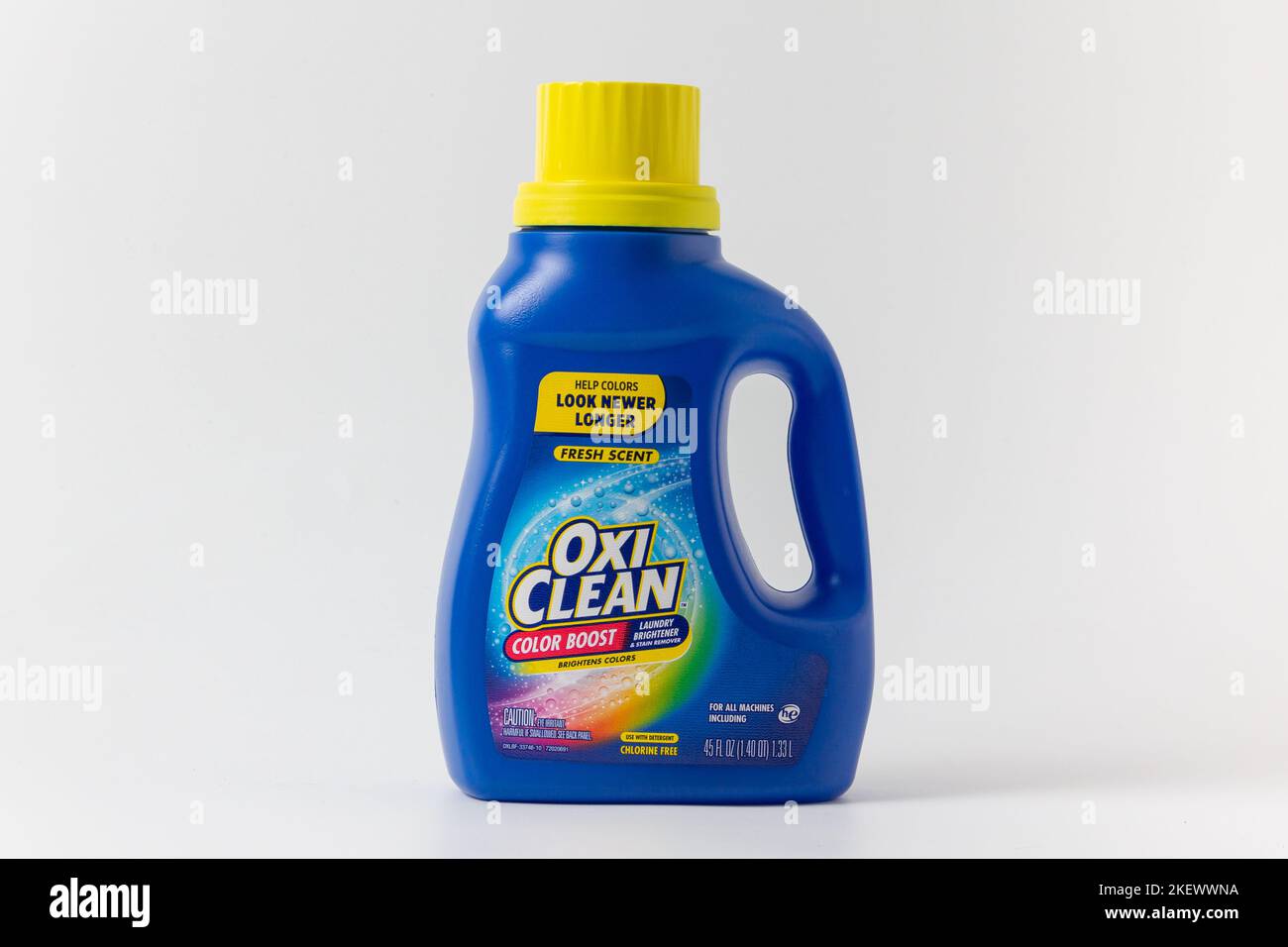 STILLWATER, MN, USA - 7 NOVEMBRE 2022: Detergente OxiClean e logo del marchio. Foto Stock