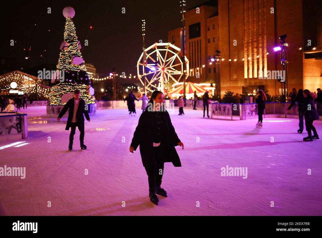 Tuta Termica Da Pattinaggio Per Bambini E Donne - Interno In Pile, Elasticità Alta, Con Strass E Cerniera Decorativa - Foto 2