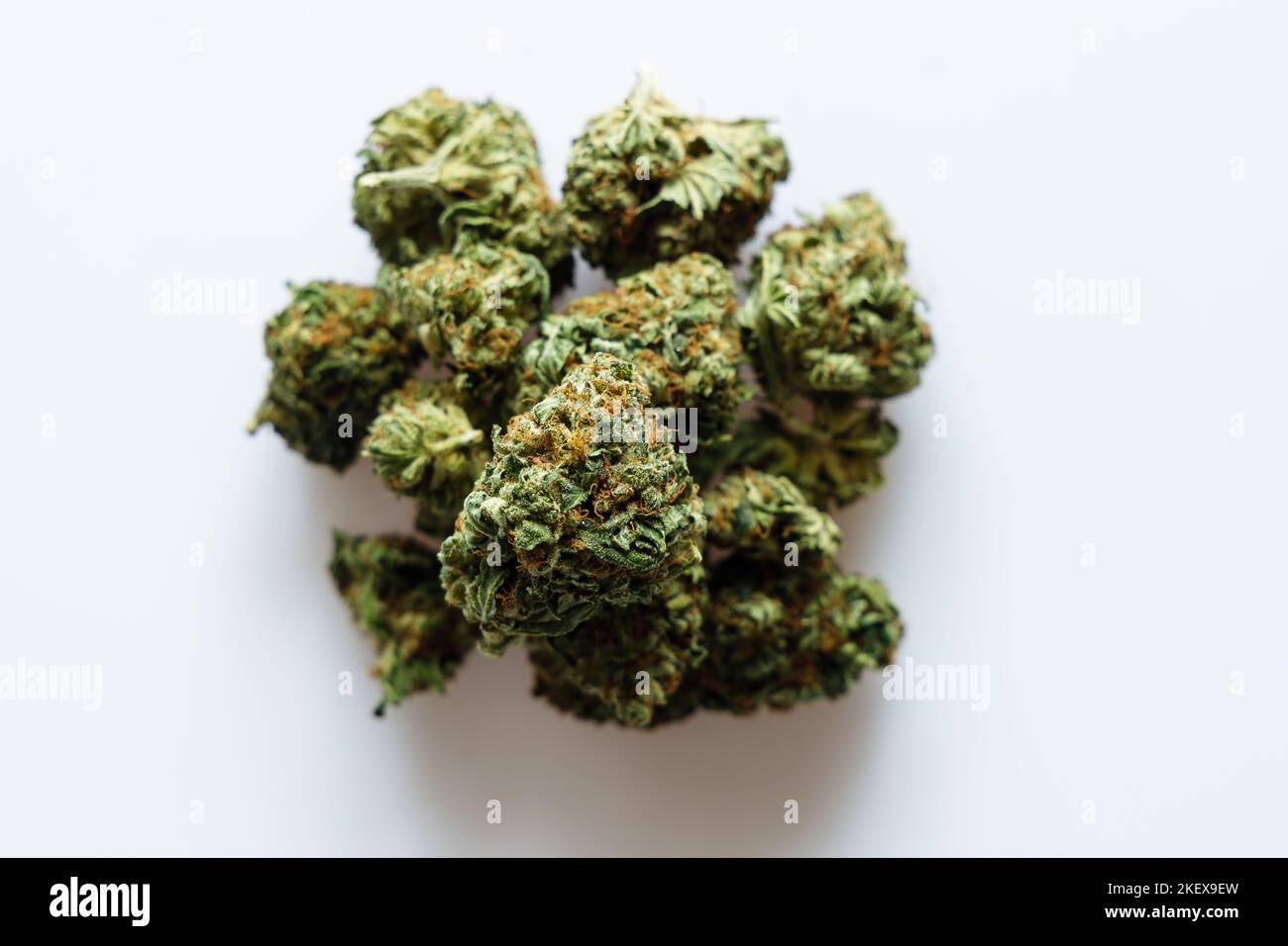 FLOS di cannabis, mucchio di marijuana medica Foto Stock