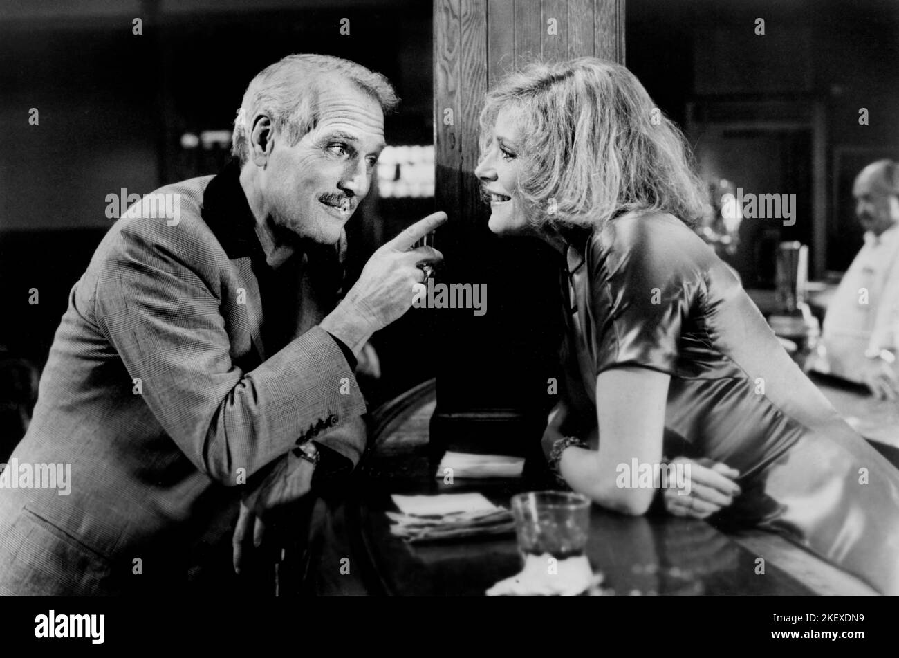 Paul Newman, Helen Shaver, on-set of the Film, "il colore del denaro", Buena Vista Distribution, 1986 Foto Stock