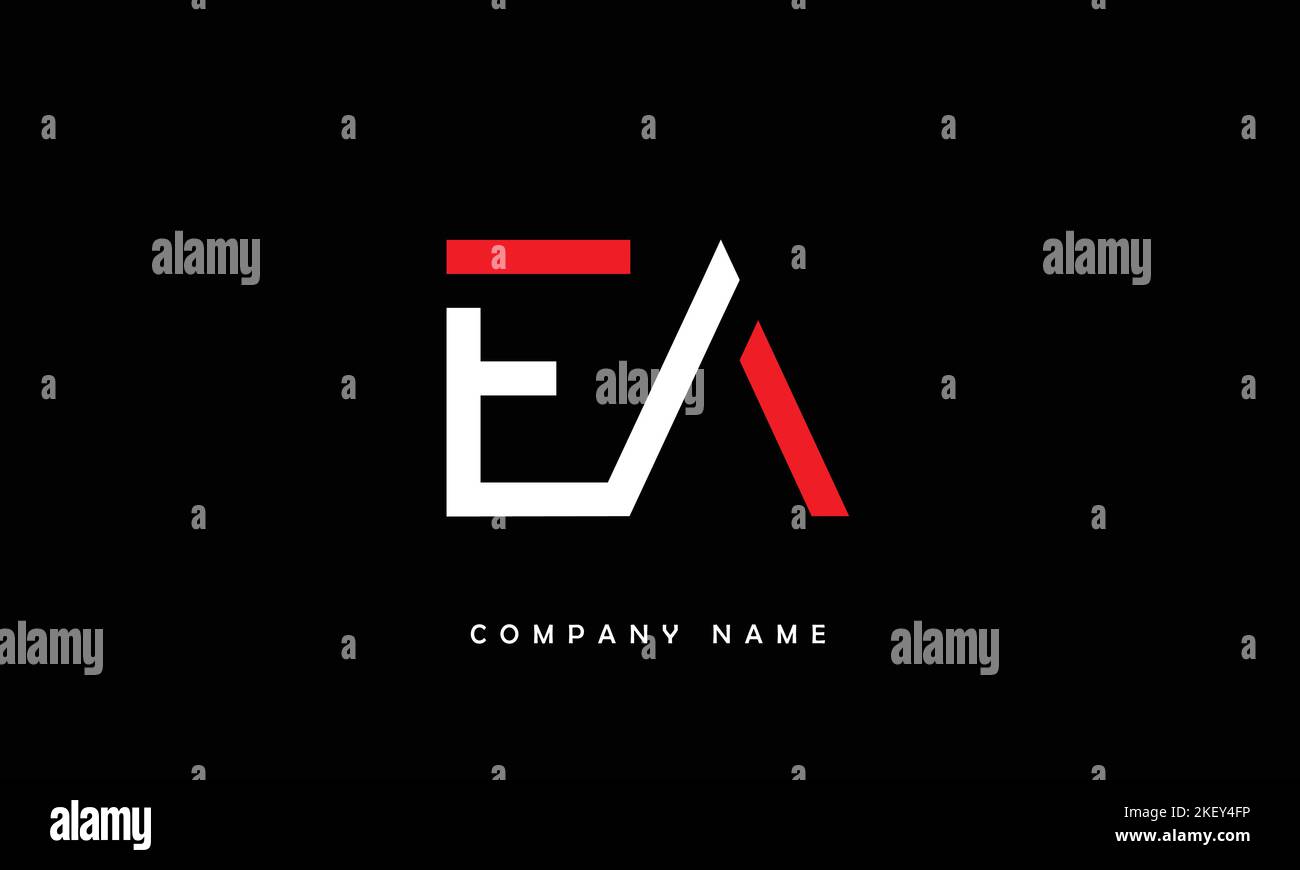 AE, EA Abstract Letters Logo Monogram Illustrazione Vettoriale