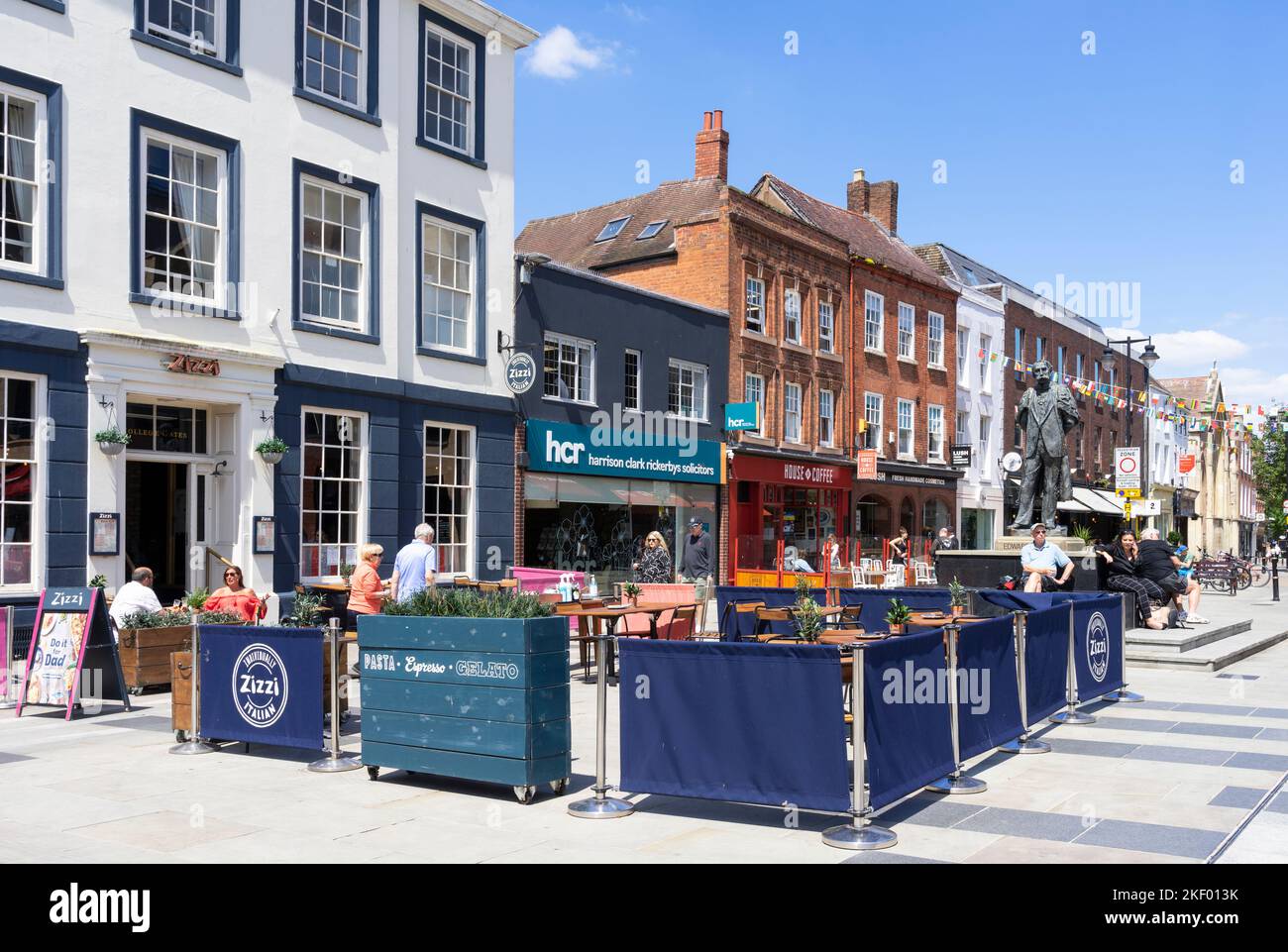 Worcester centro città Zizzi ristorante High Street Worcester in Cathedral Plaza centro commerciale Regno Unito Worcester Worcester Inghilterra Regno Unito GB Europa Foto Stock