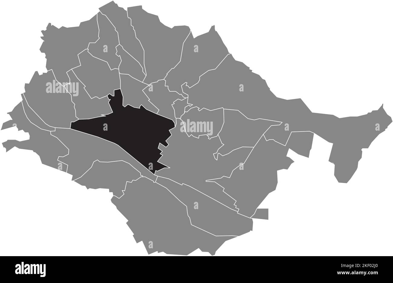 Mappa del COMUNE DI INNENSTADT, ESSLINGEN Illustrazione Vettoriale